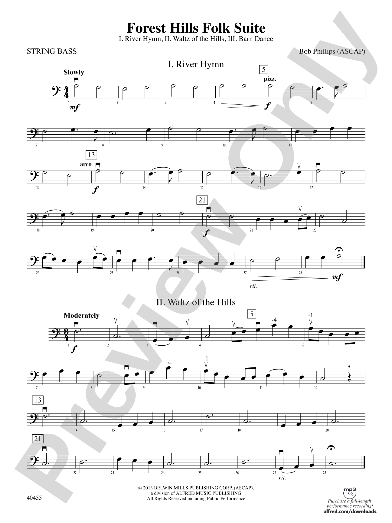 Forest Hills Folk Suite: String Bass