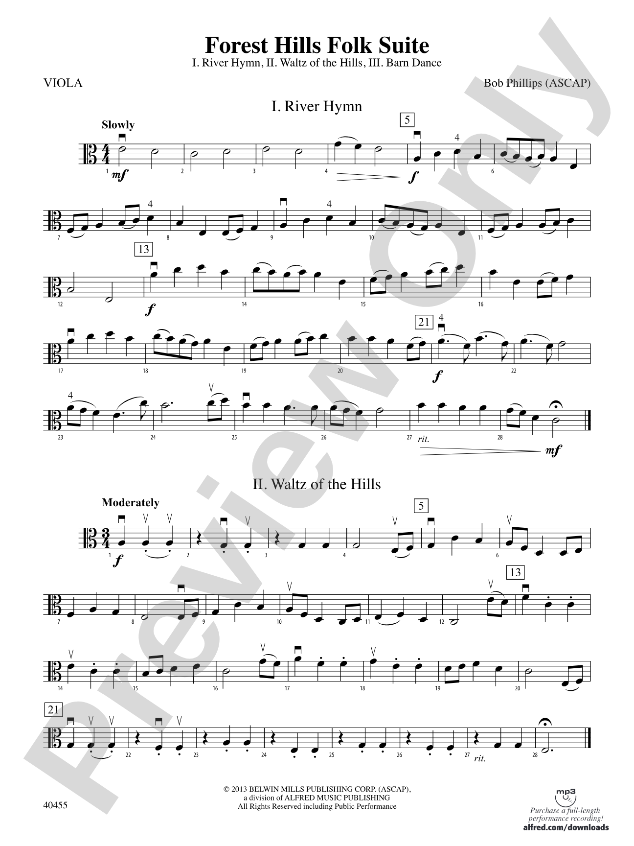 Forest Hills Folk Suite: Viola