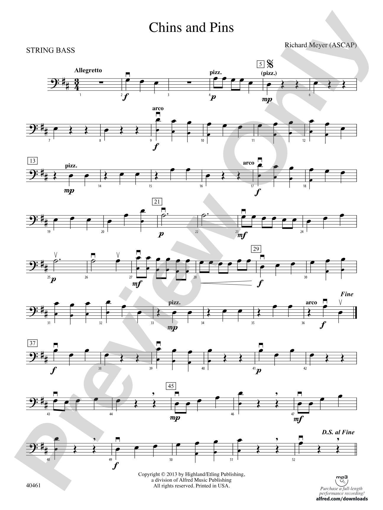 Chins and Pins: String Bass
