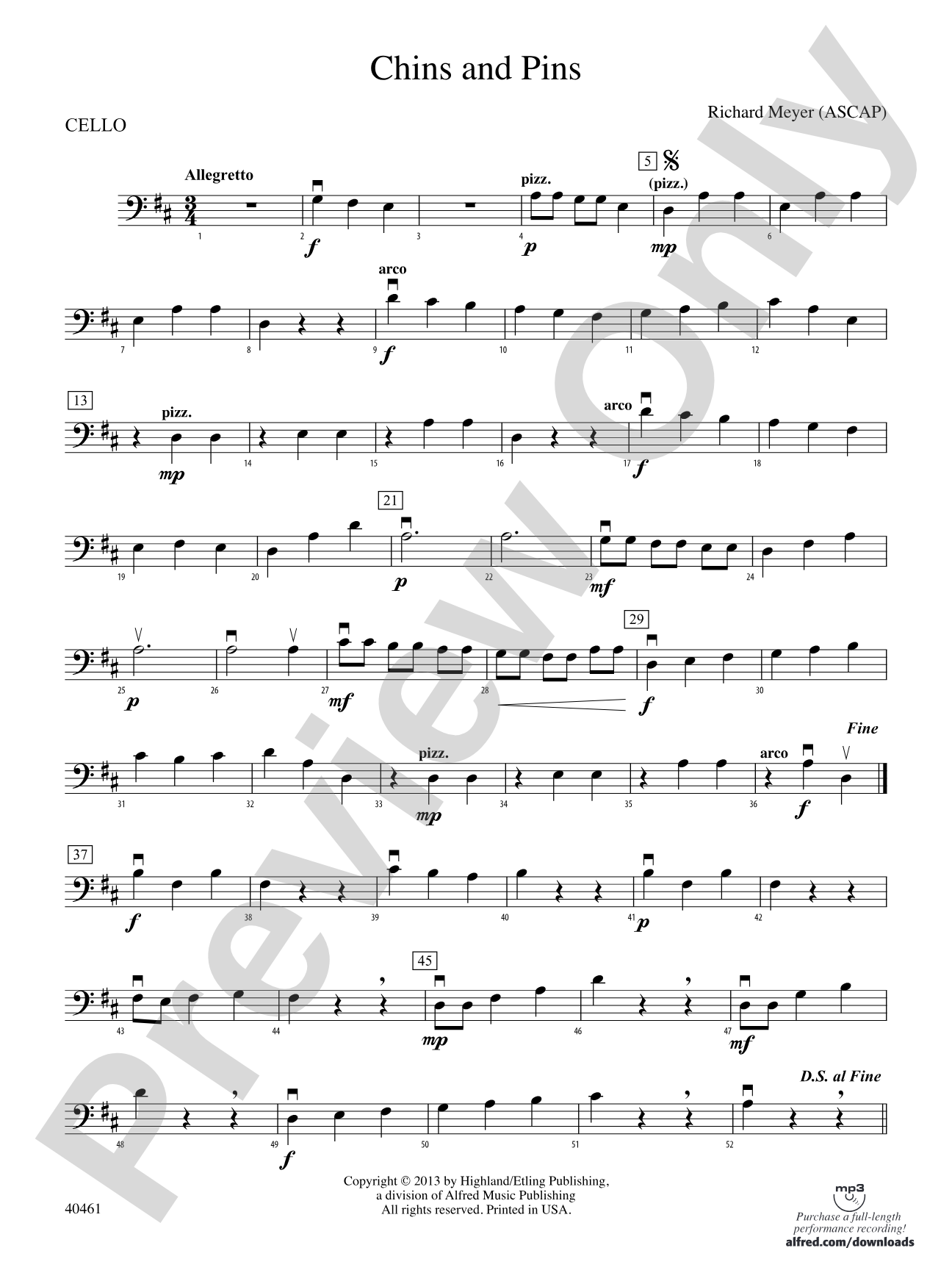 Chins and Pins: Cello
