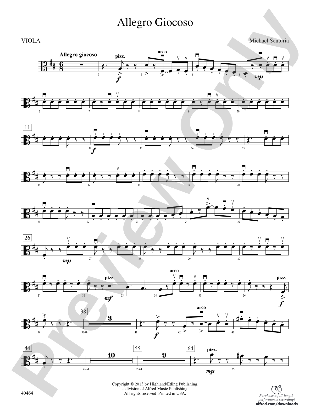Allegro Giocoso: Viola
