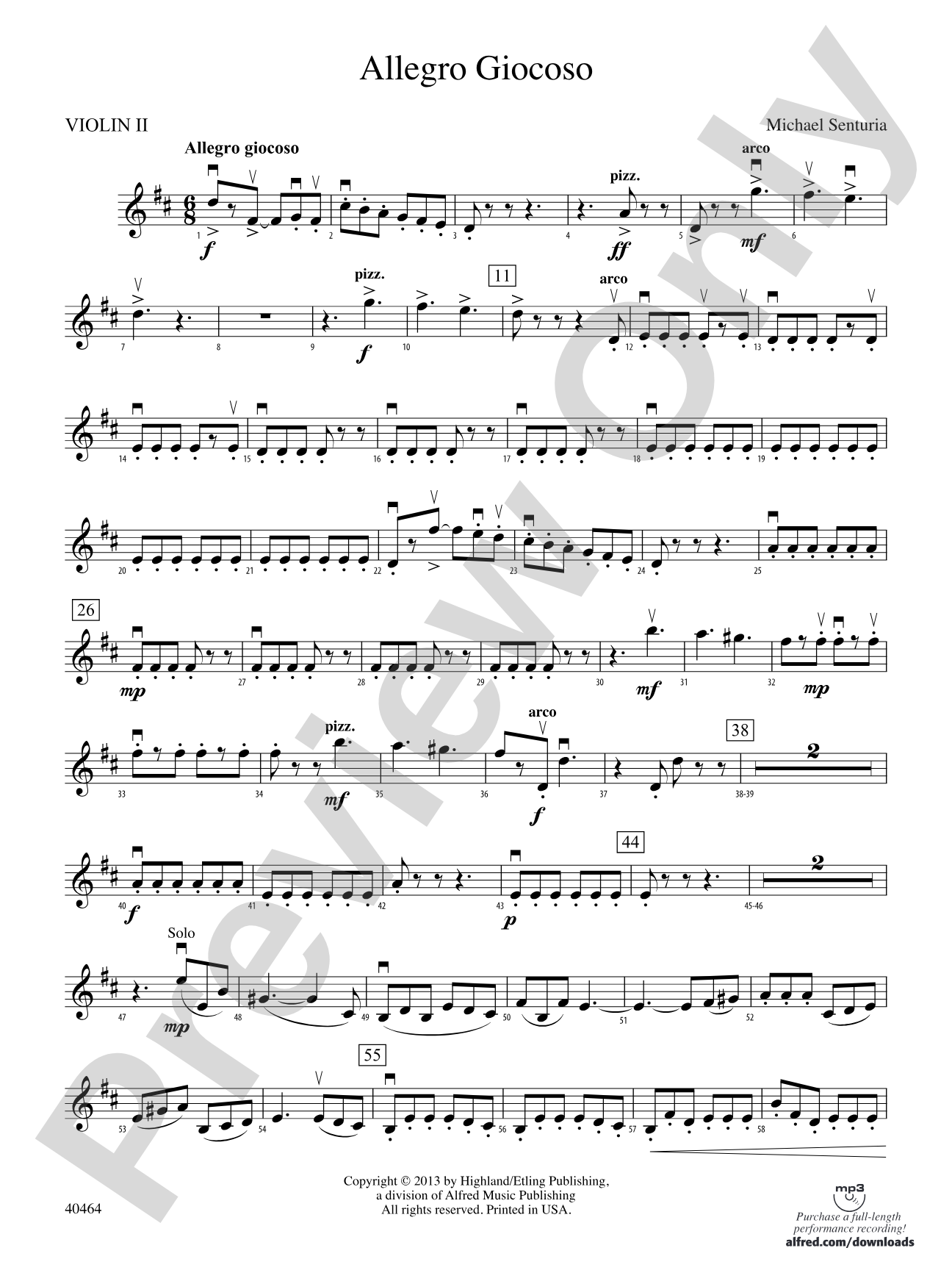Allegro Giocoso: 2nd Violin