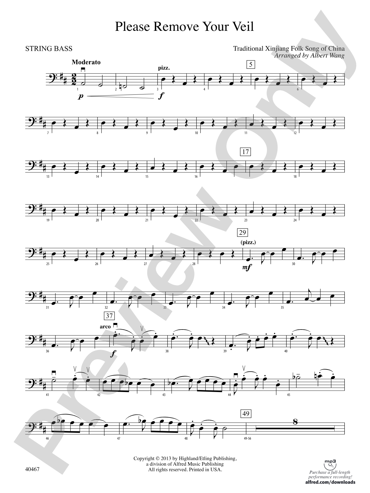 Please Remove Your Veil: String Bass