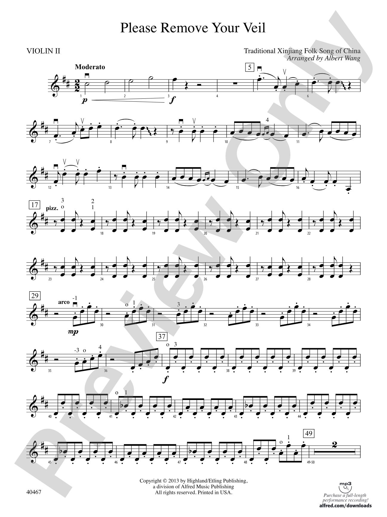 Please Remove Your Veil: 2nd Violin