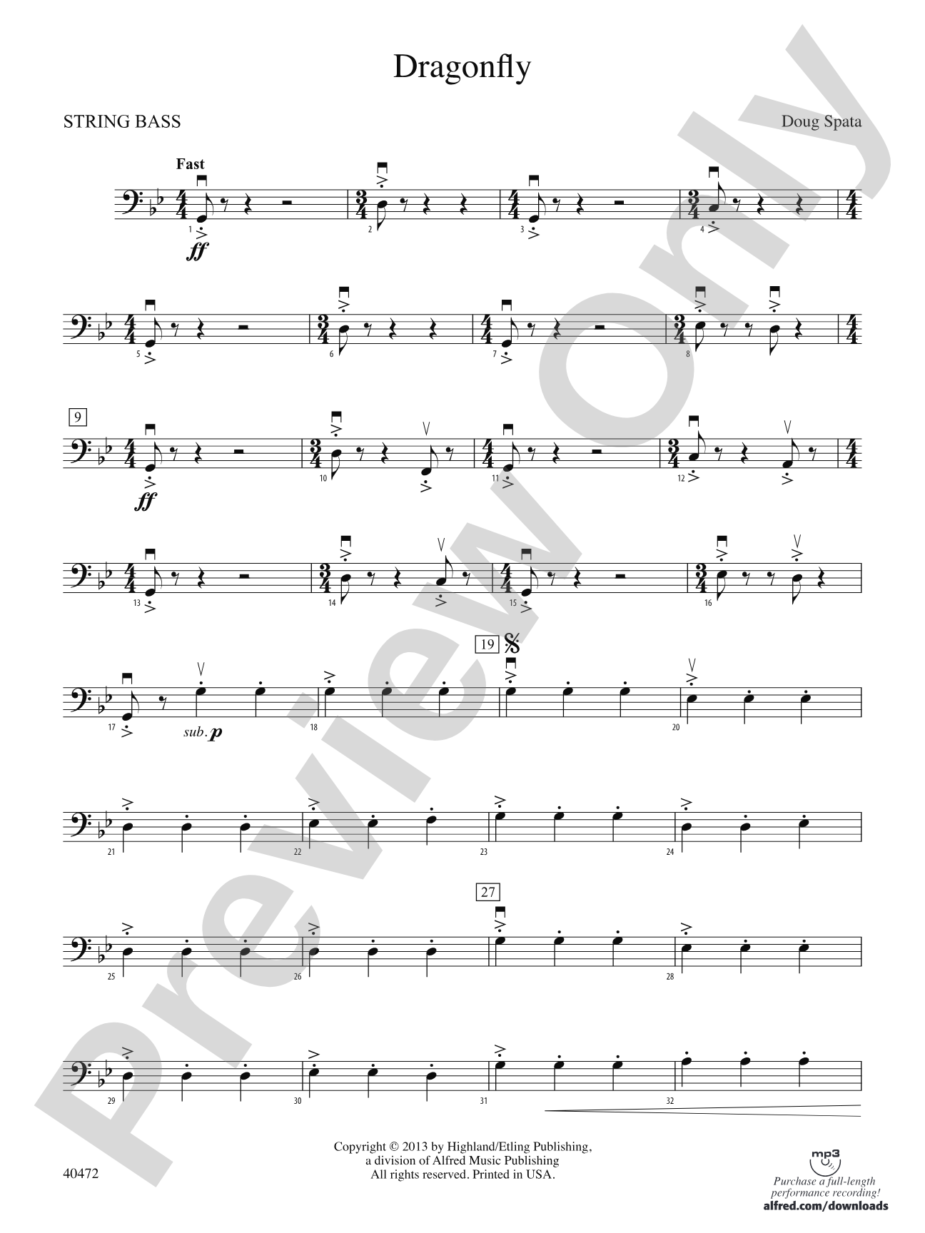 Dragonfly: String Bass