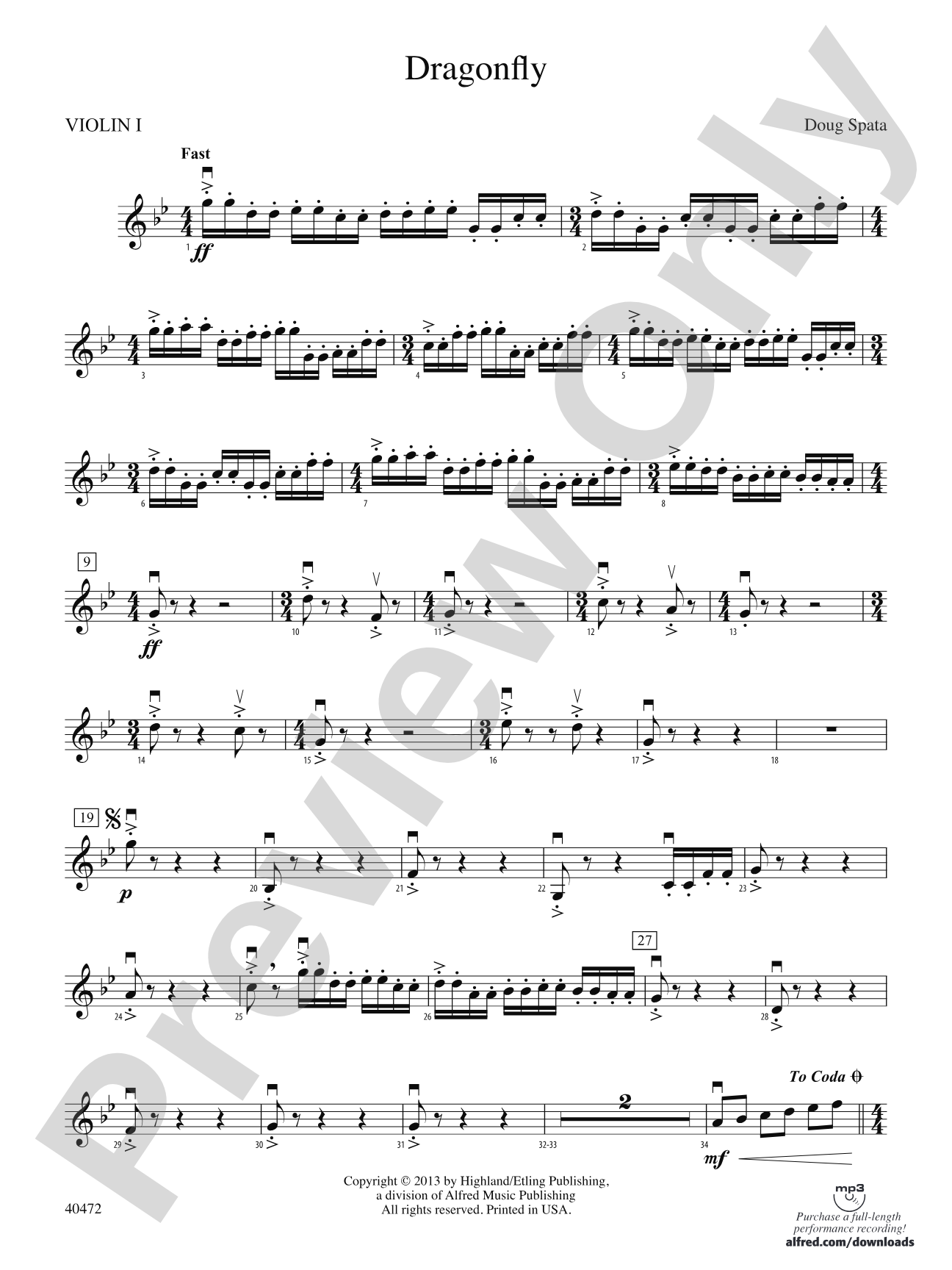 Dragonfly: 1st Violin