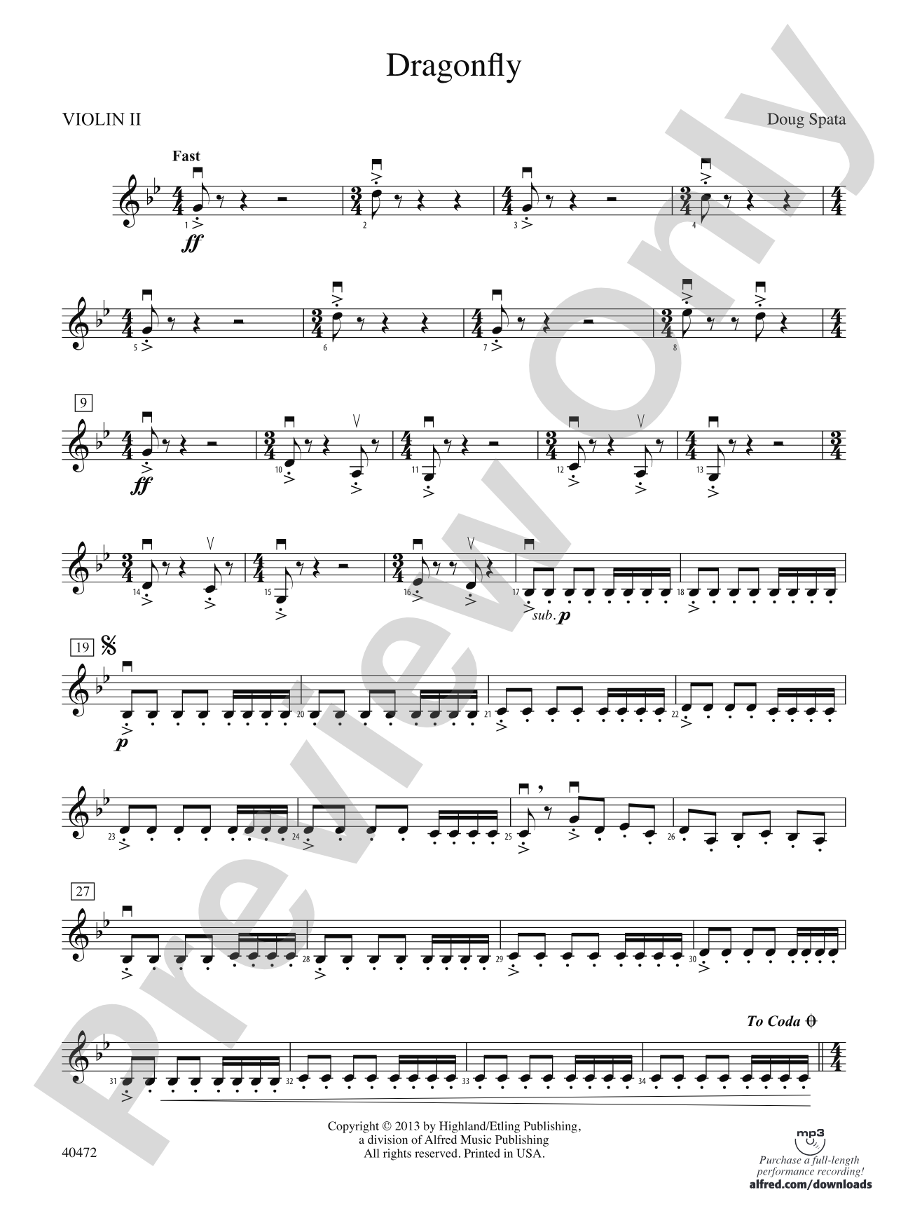 Dragonfly: 2nd Violin
