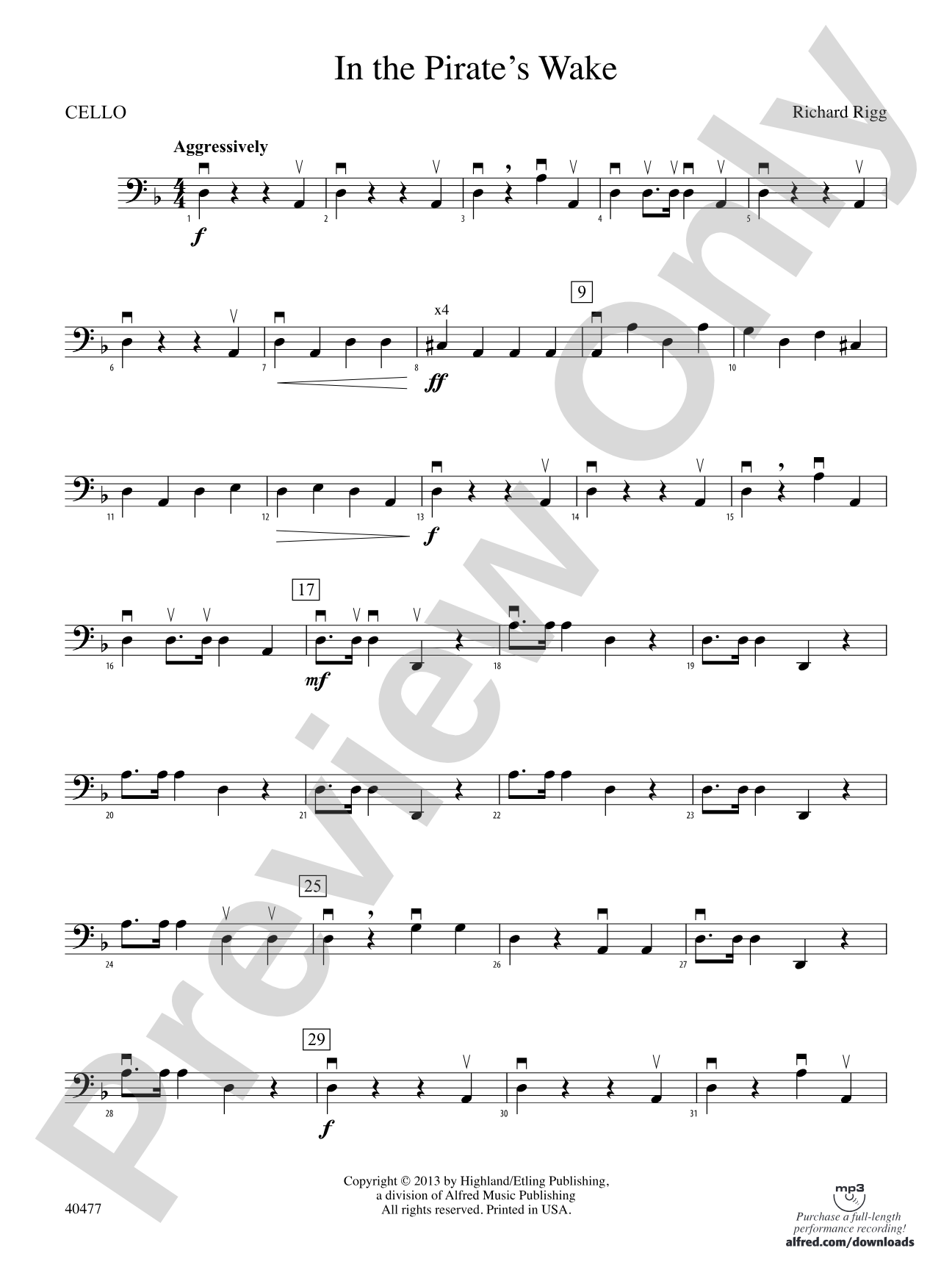 In the Pirate's Wake: Cello