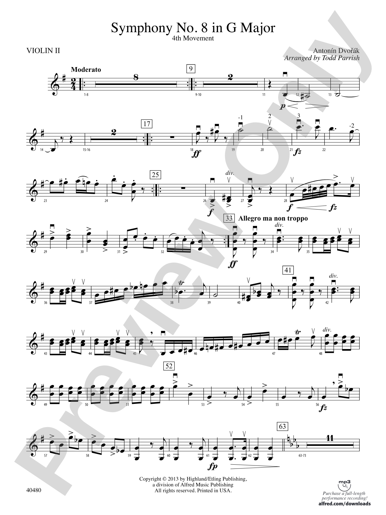Symphony No. 8 in G Major: 2nd Violin