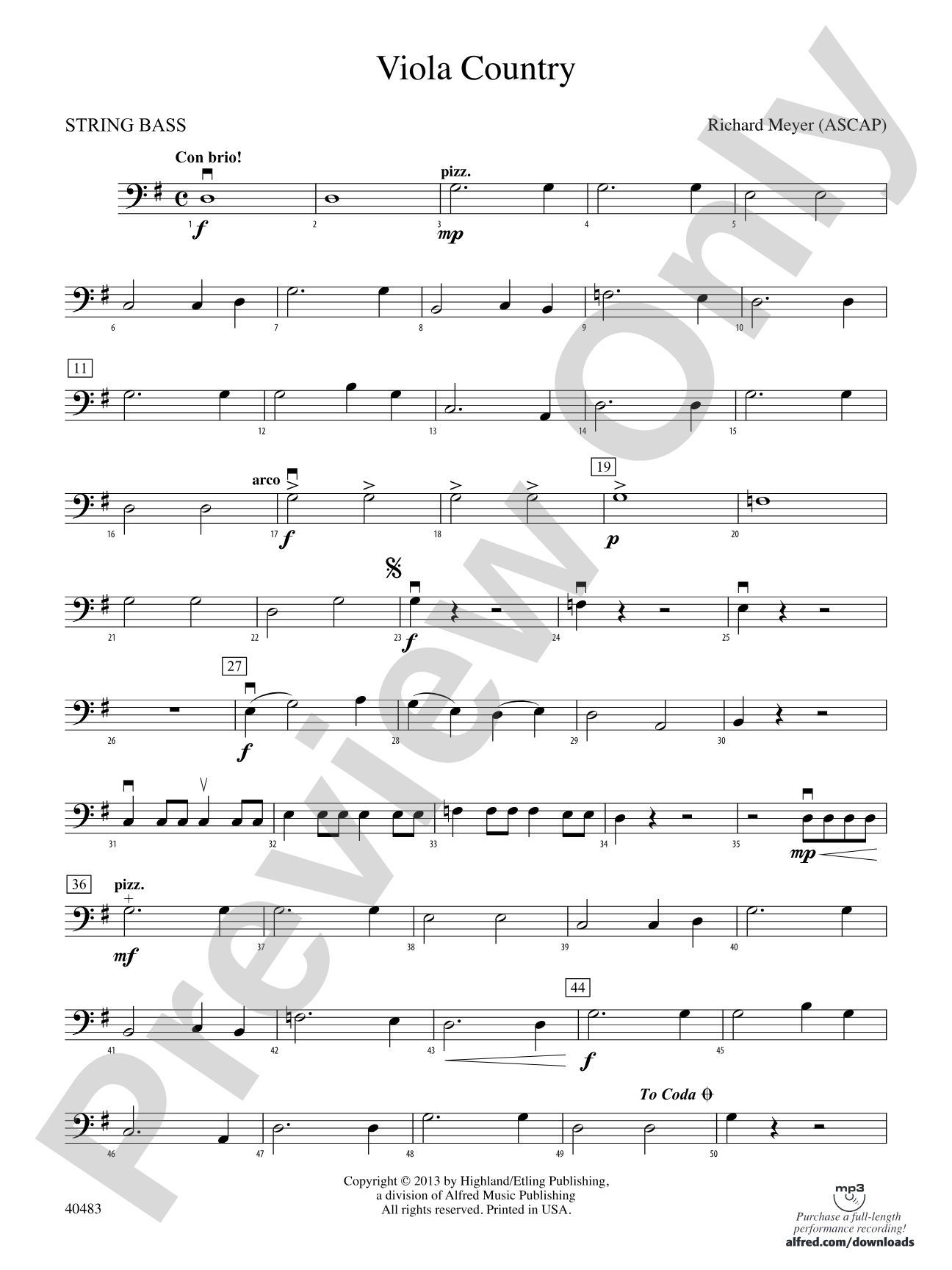 Viola Country: String Bass