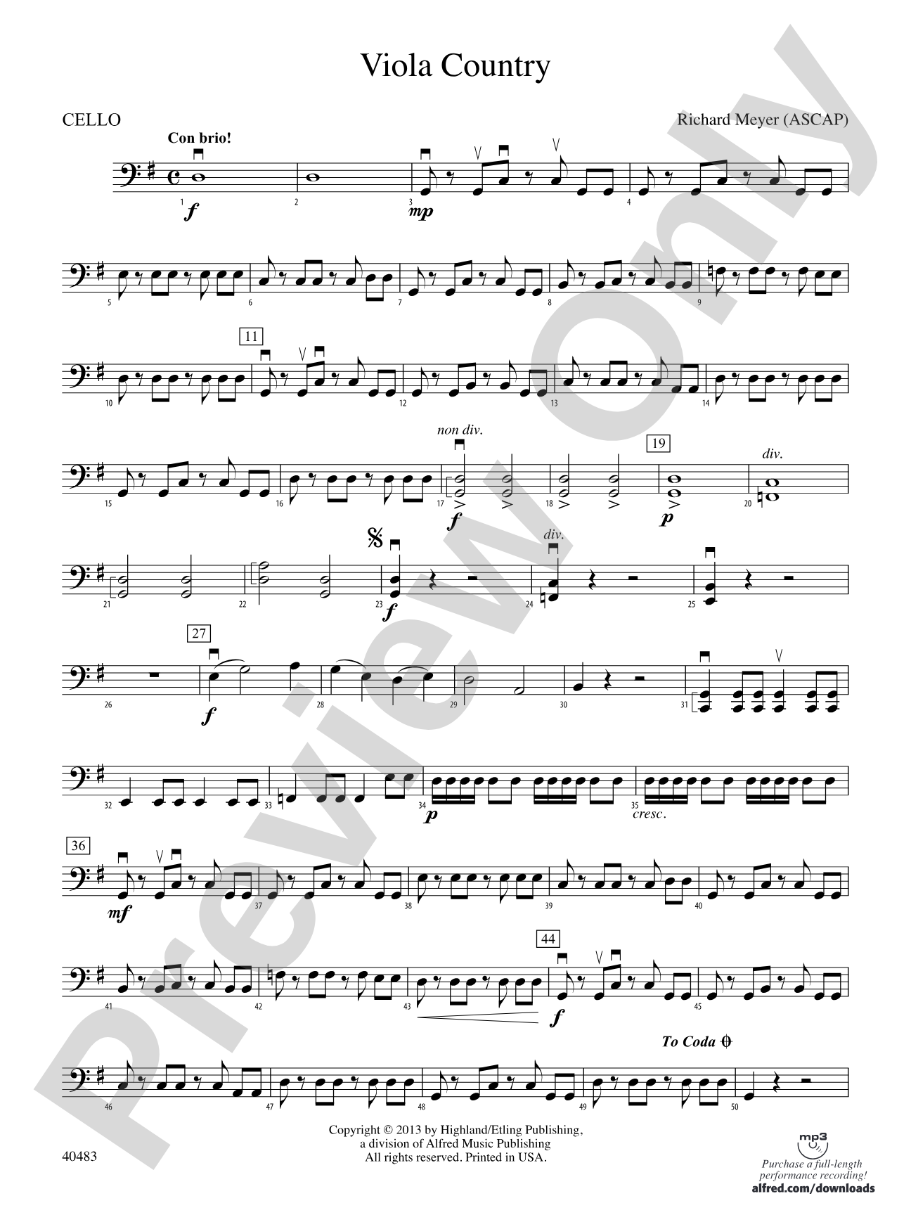 Viola Country: Cello