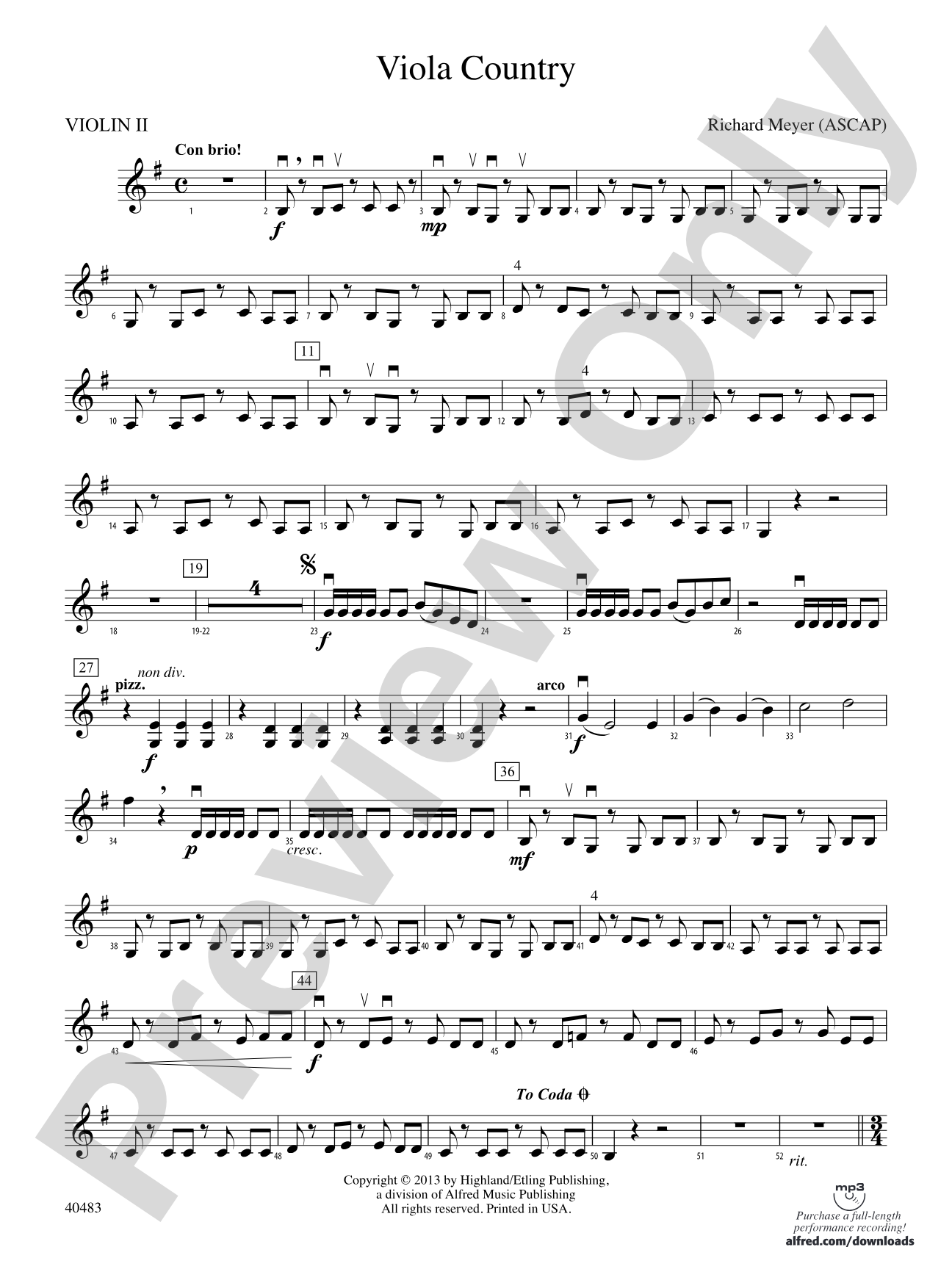 Viola Country: 2nd Violin