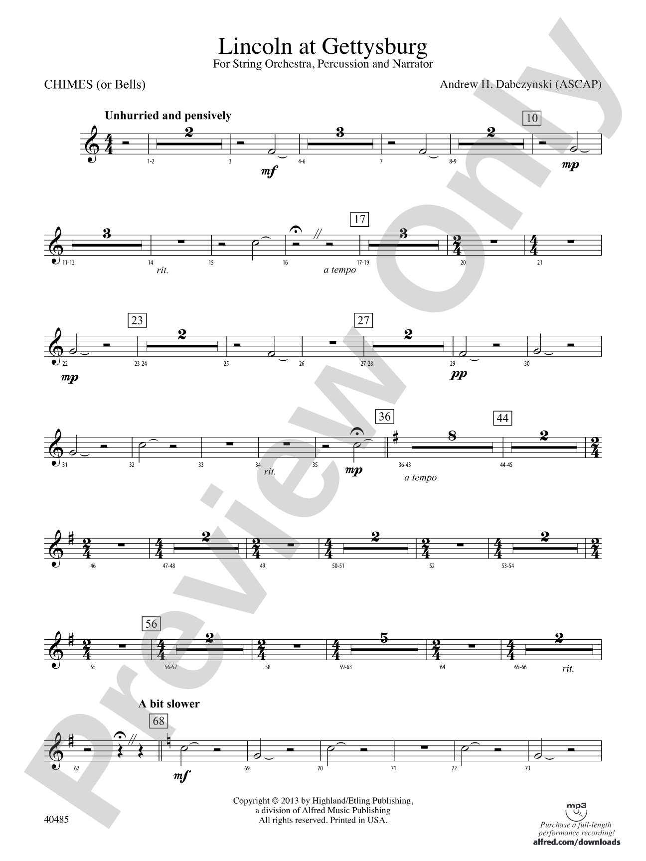 Lincoln at Gettysburg: Chimes