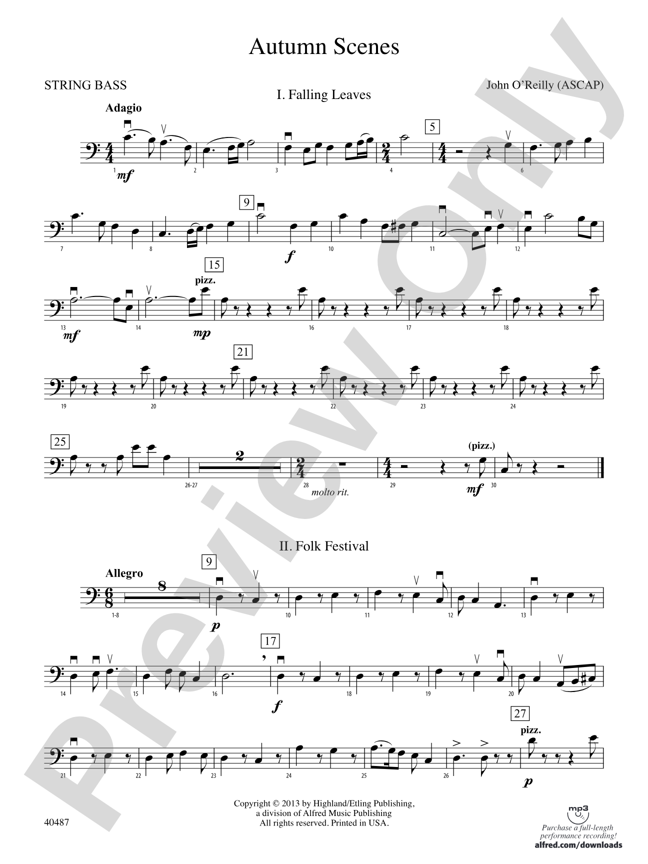 Autumn Scenes: String Bass