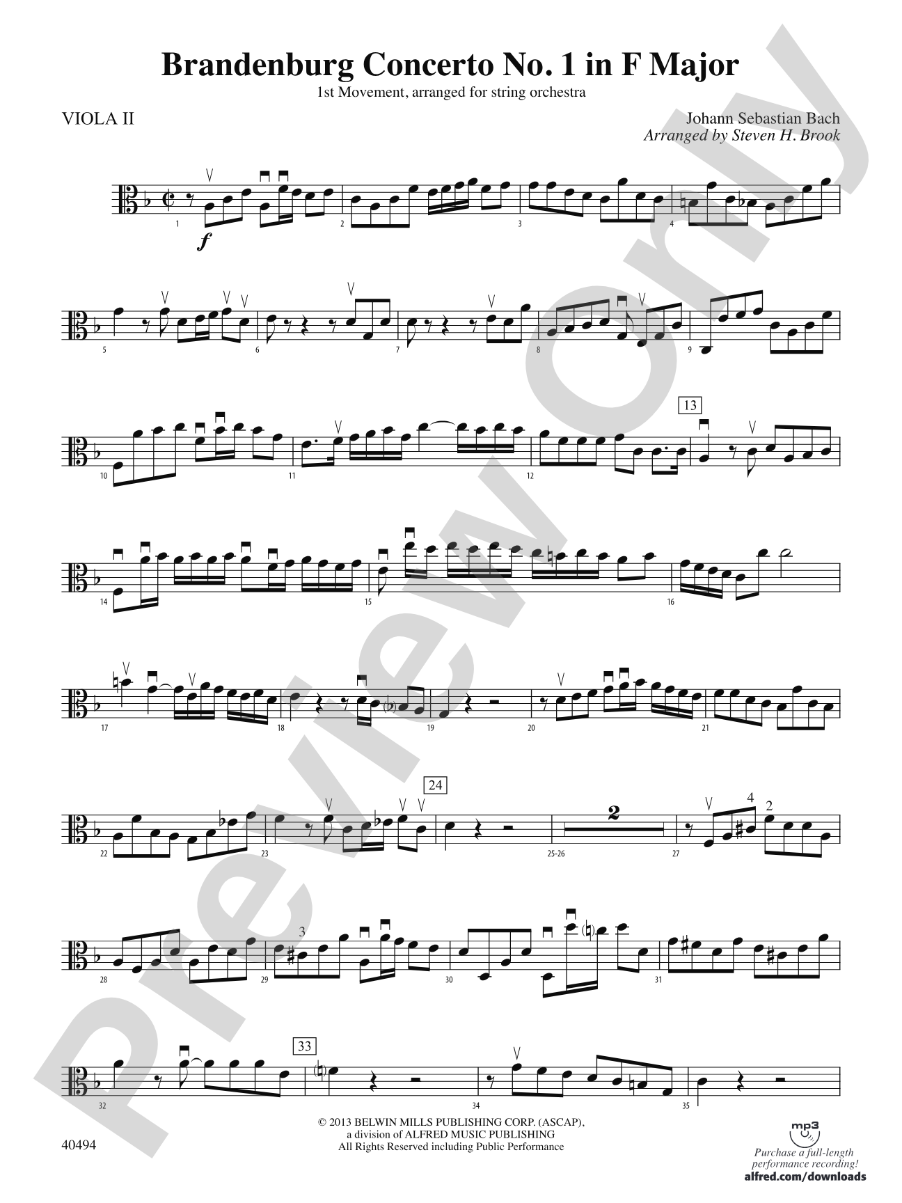 Brandenburg Concerto No. 1 in F Major: 2nd Viola