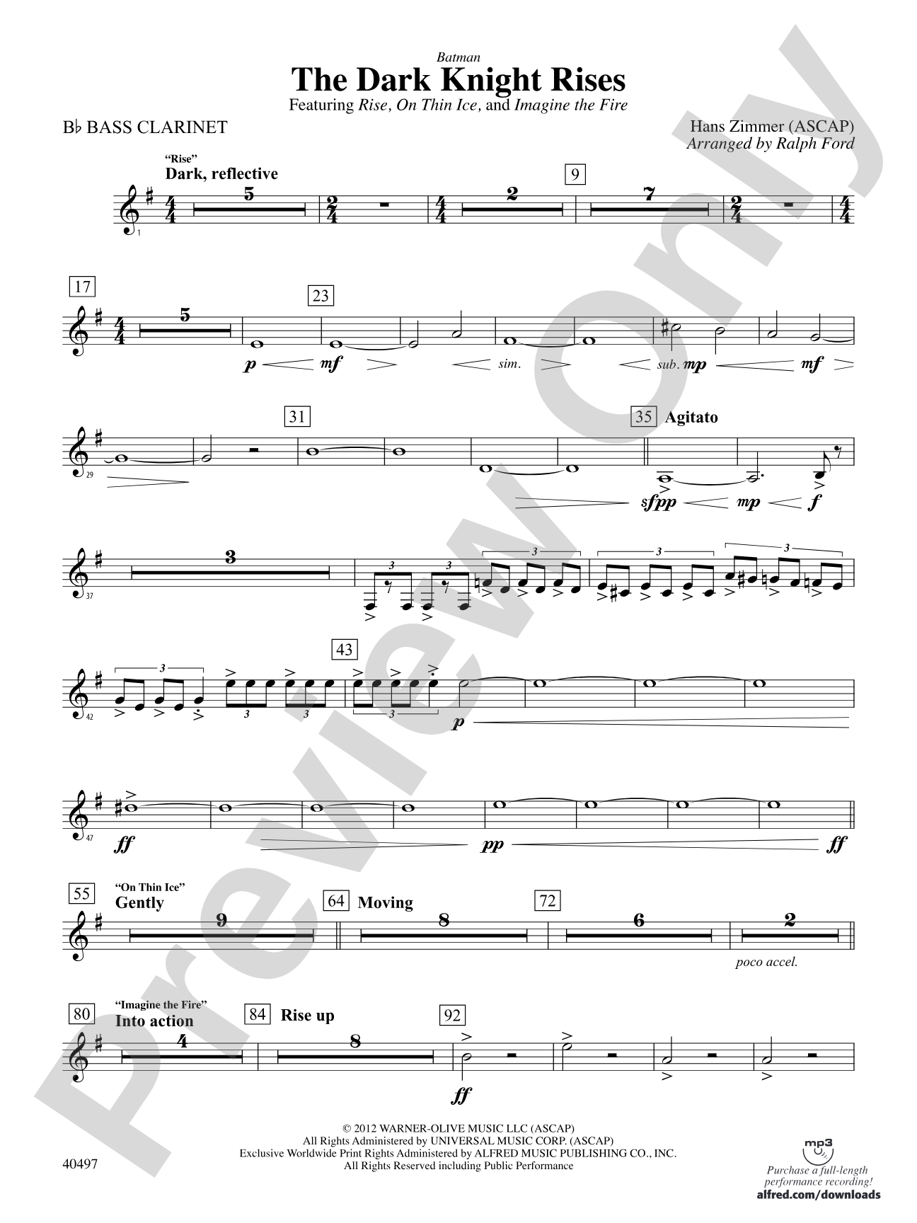 Batman: The Dark Knight Rises: B-flat Bass Clarinet