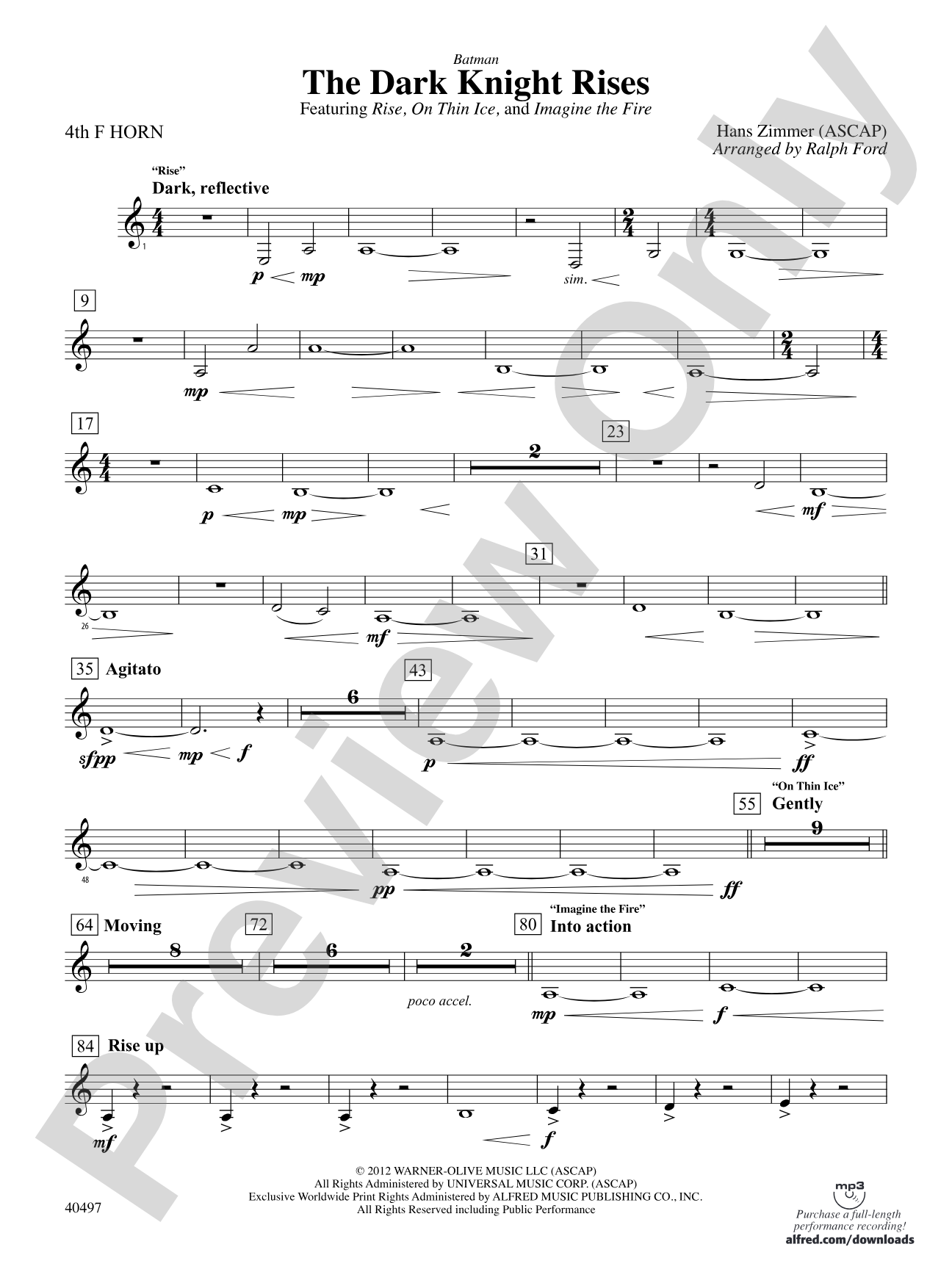 Batman: The Dark Knight Rises: 4th F Horn