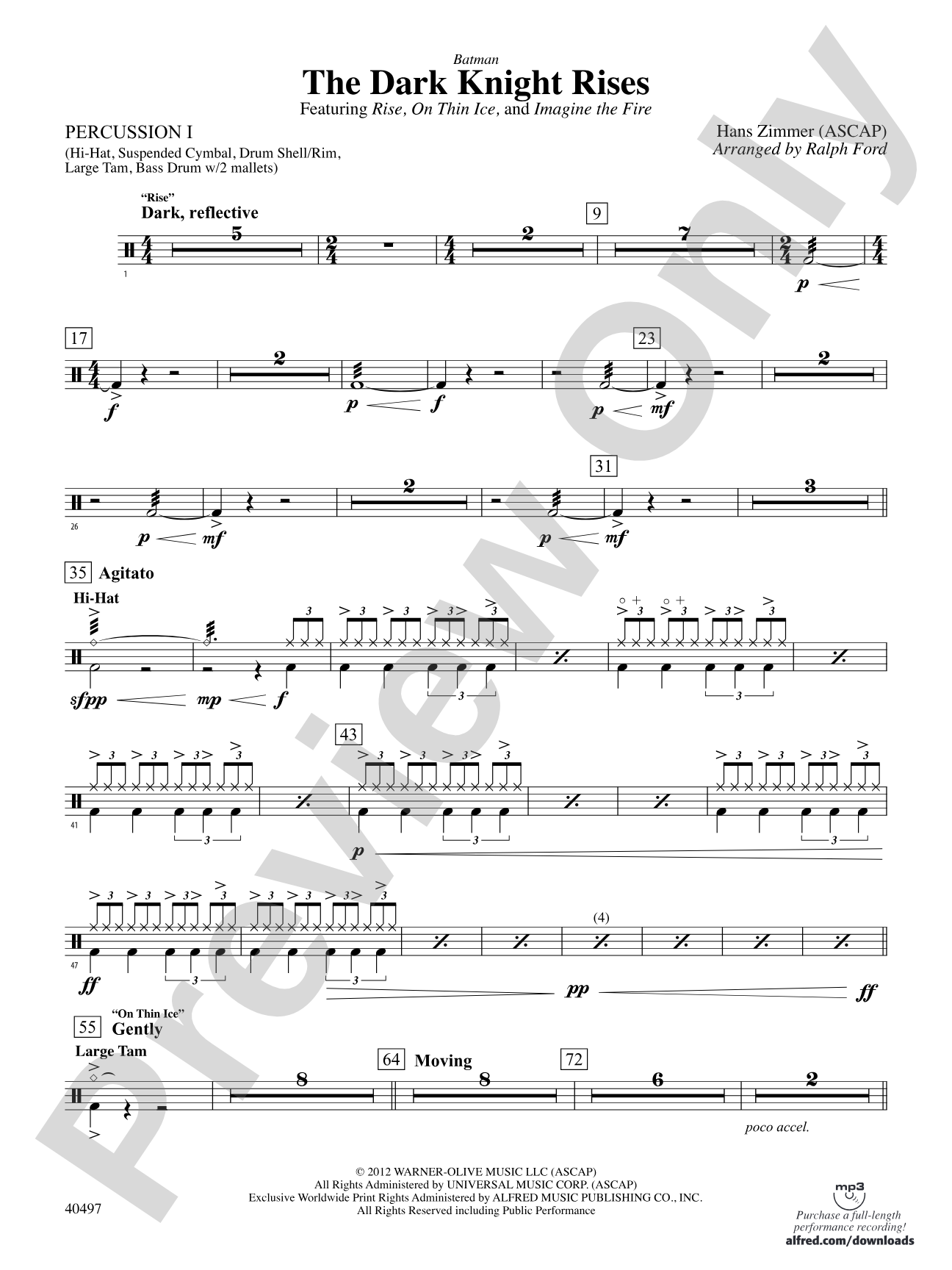 Batman: The Dark Knight Rises: 1st Percussion