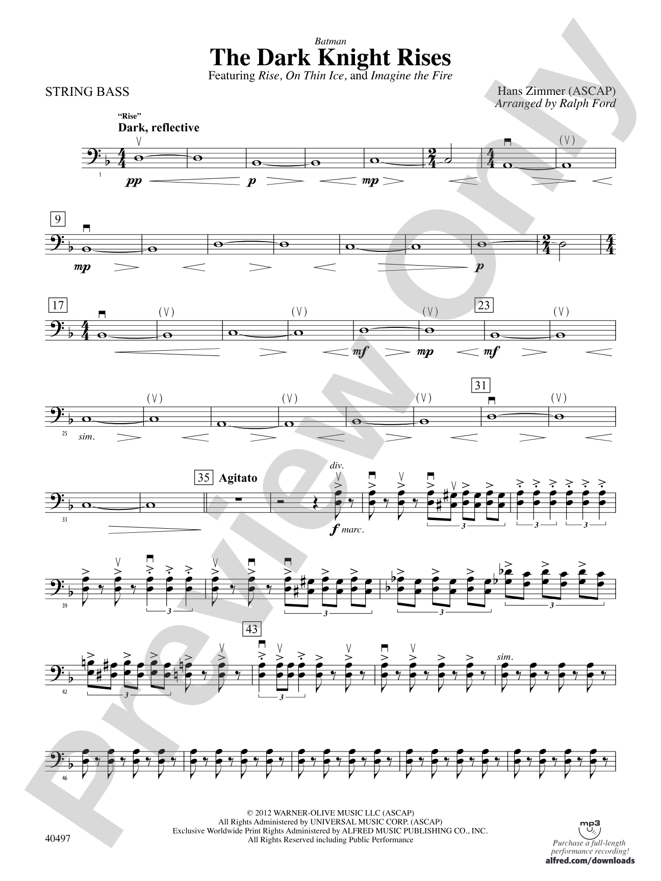 Batman: The Dark Knight Rises: String Bass