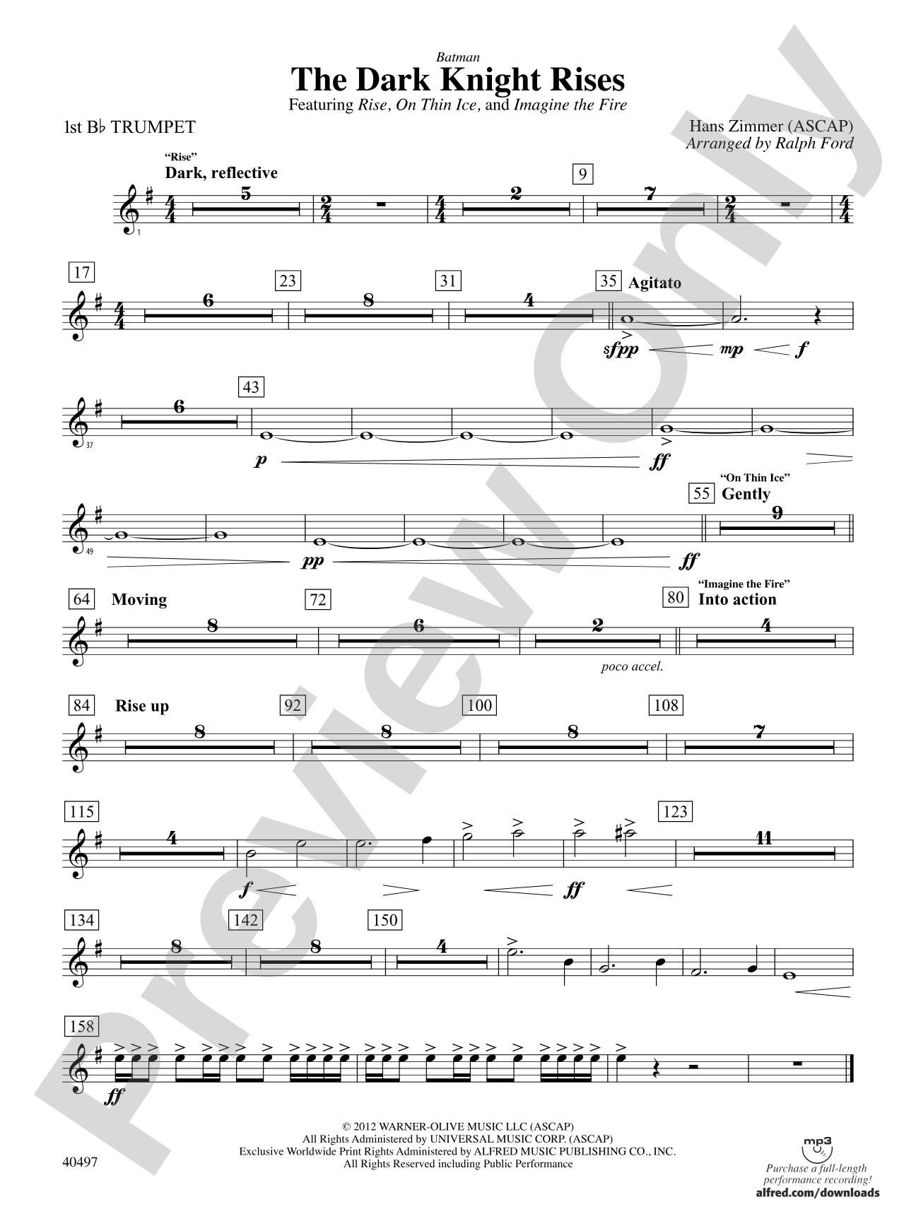 Batman: The Dark Knight Rises: 1st B-flat Trumpet