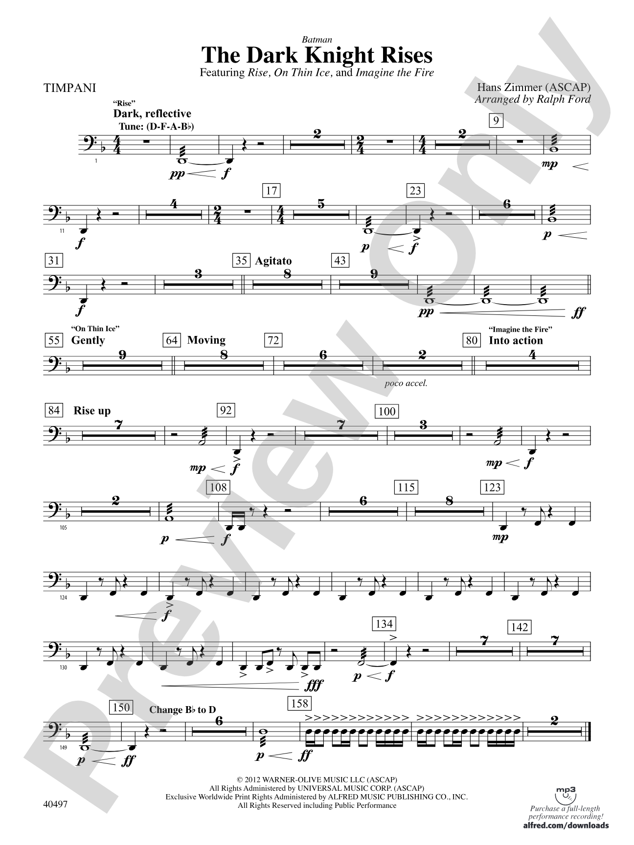 Batman: The Dark Knight Rises: Timpani