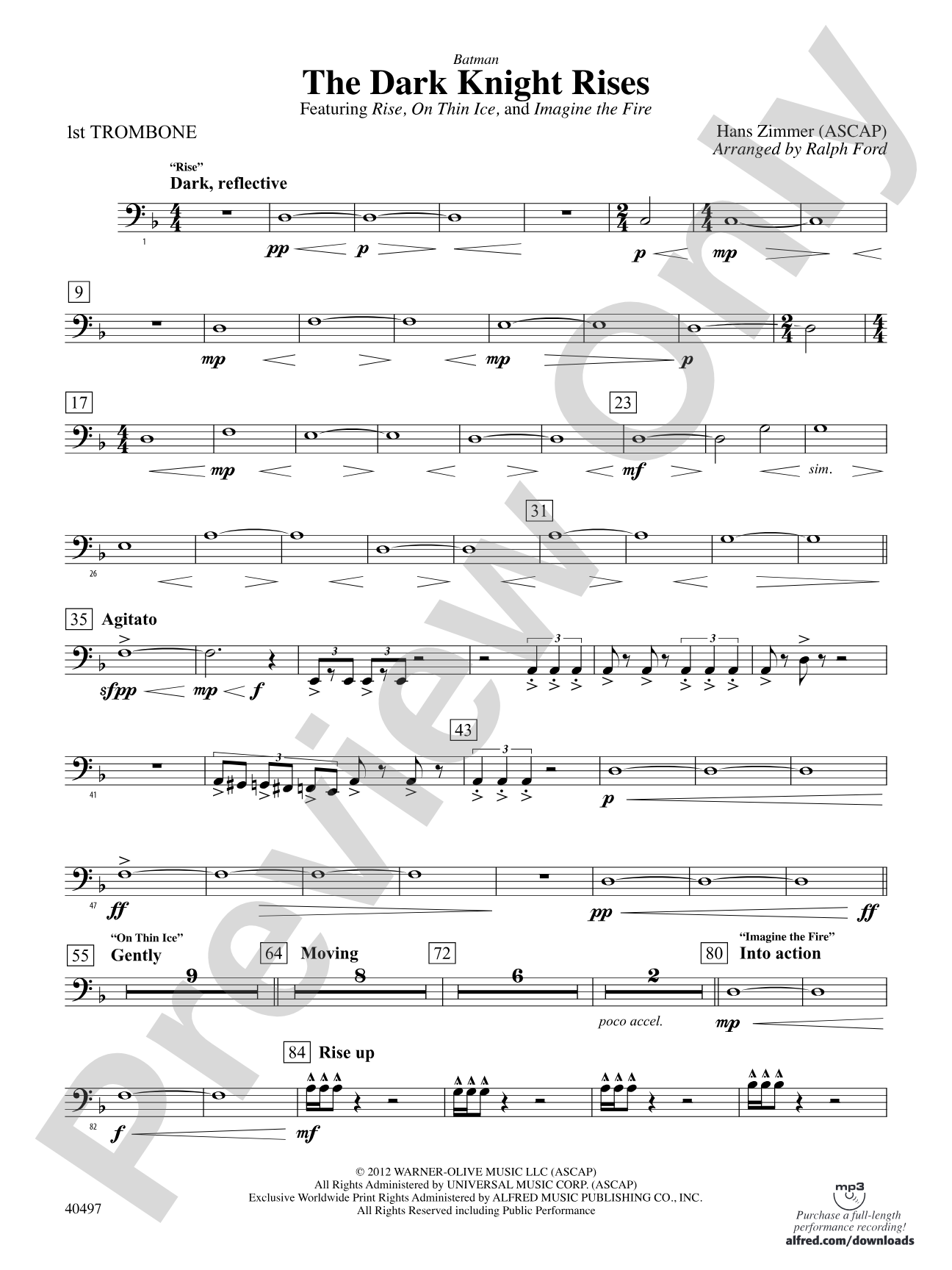 Batman: The Dark Knight Rises: 1st Trombone