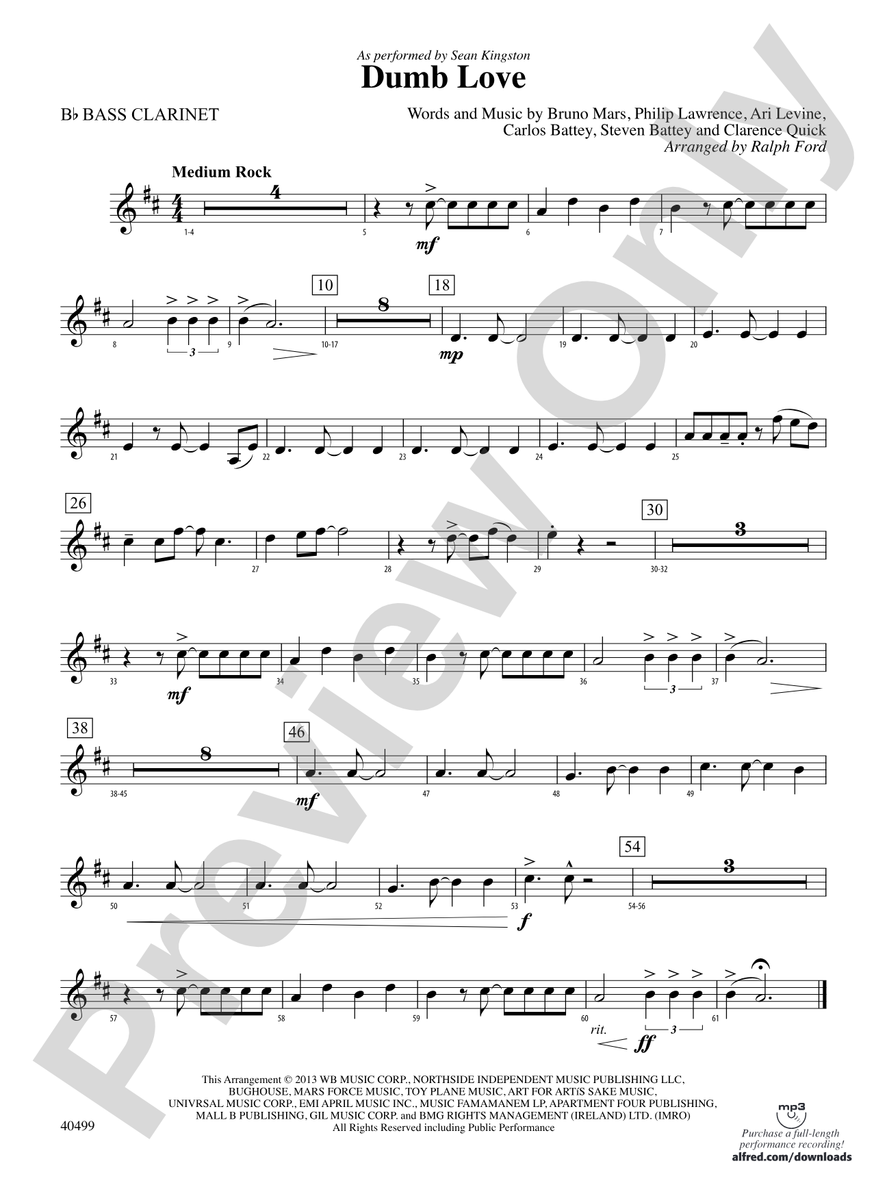 Dumb Love: B-flat Bass Clarinet