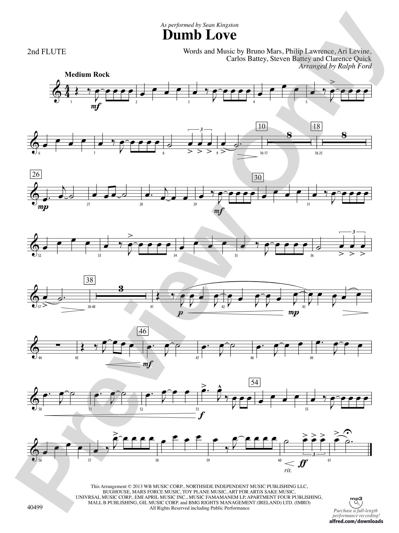 Dumb Love: 2nd Flute