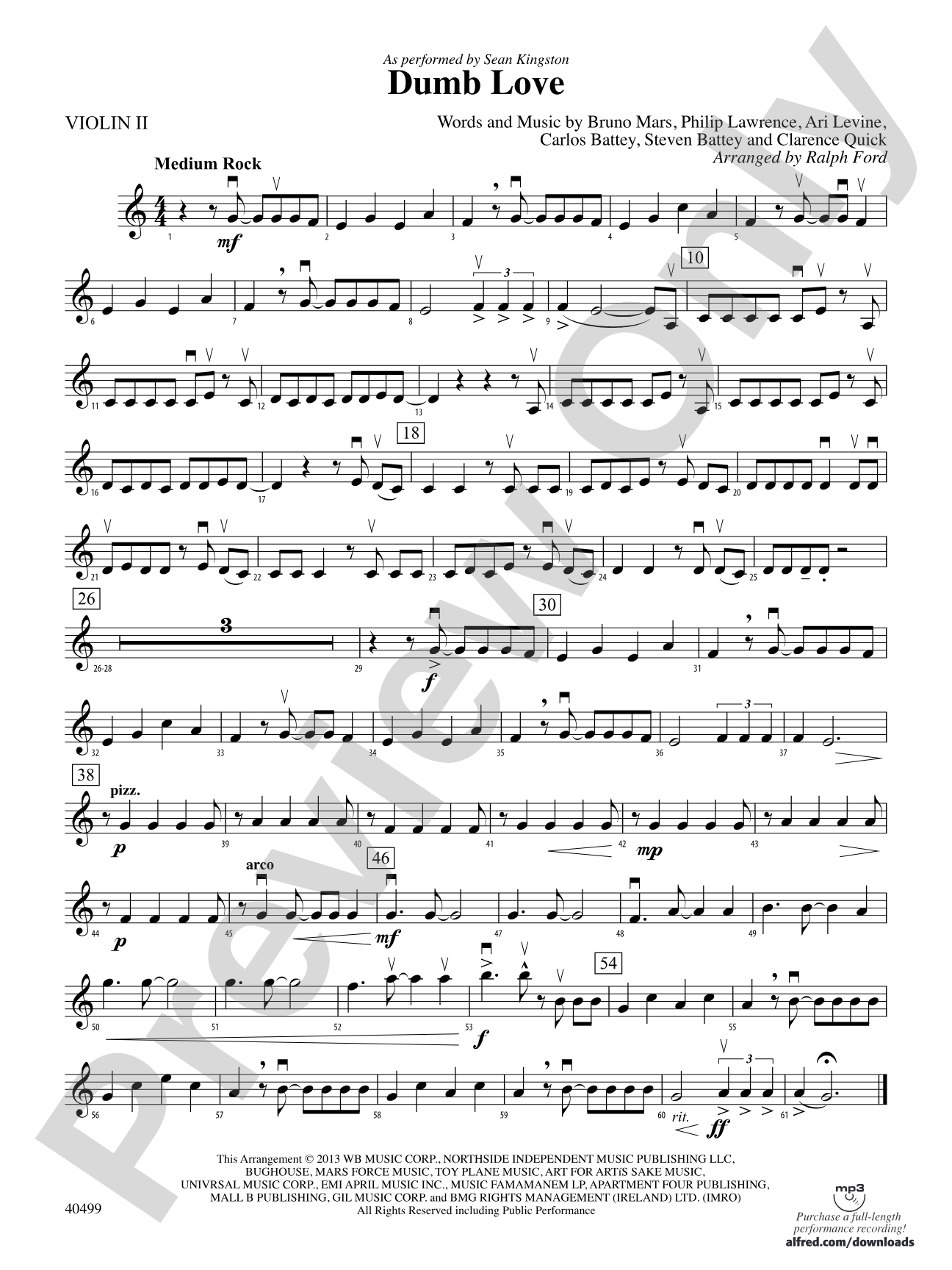 Dumb Love: 2nd Violin