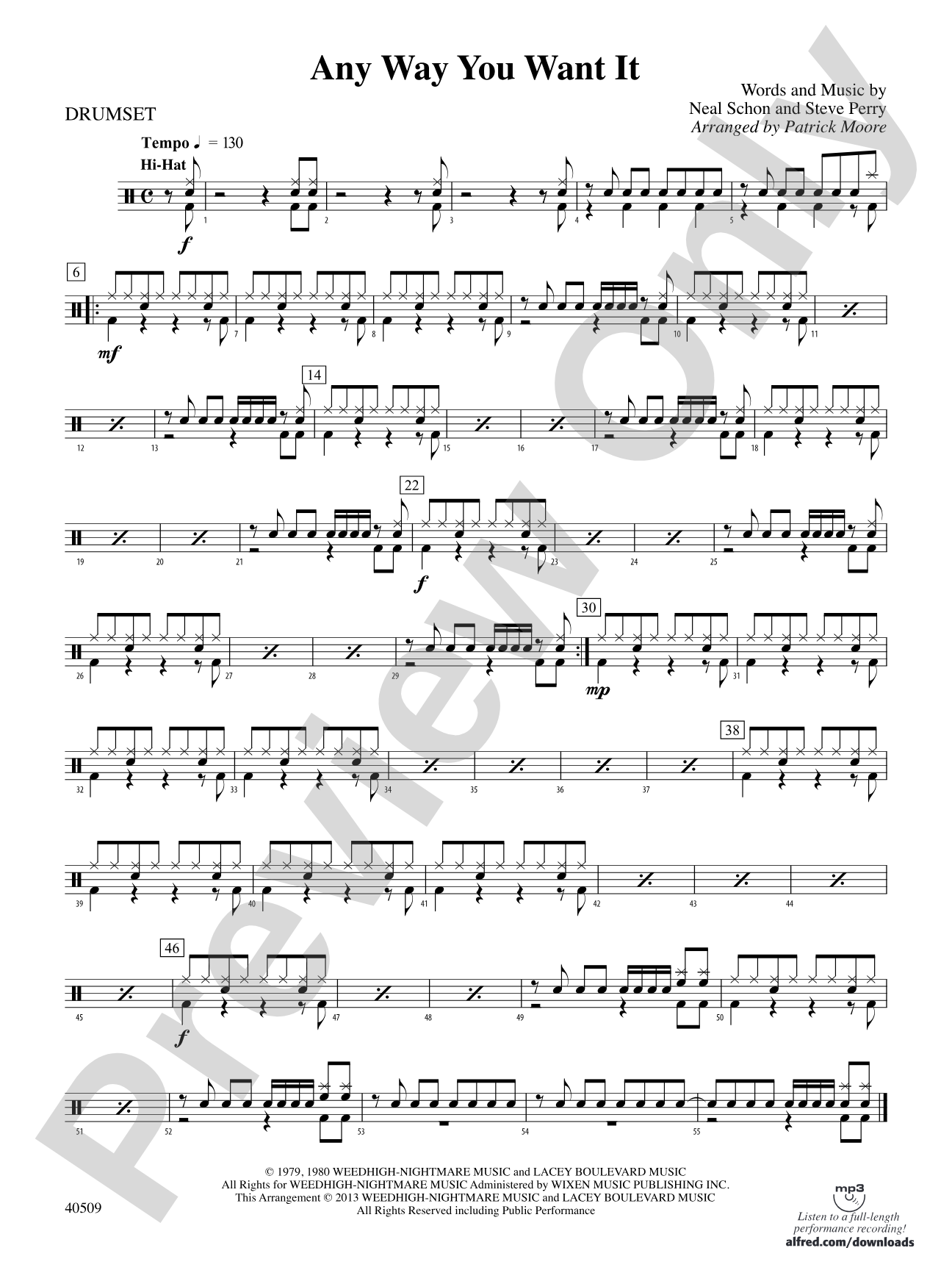 Any Way You Want It: Drums