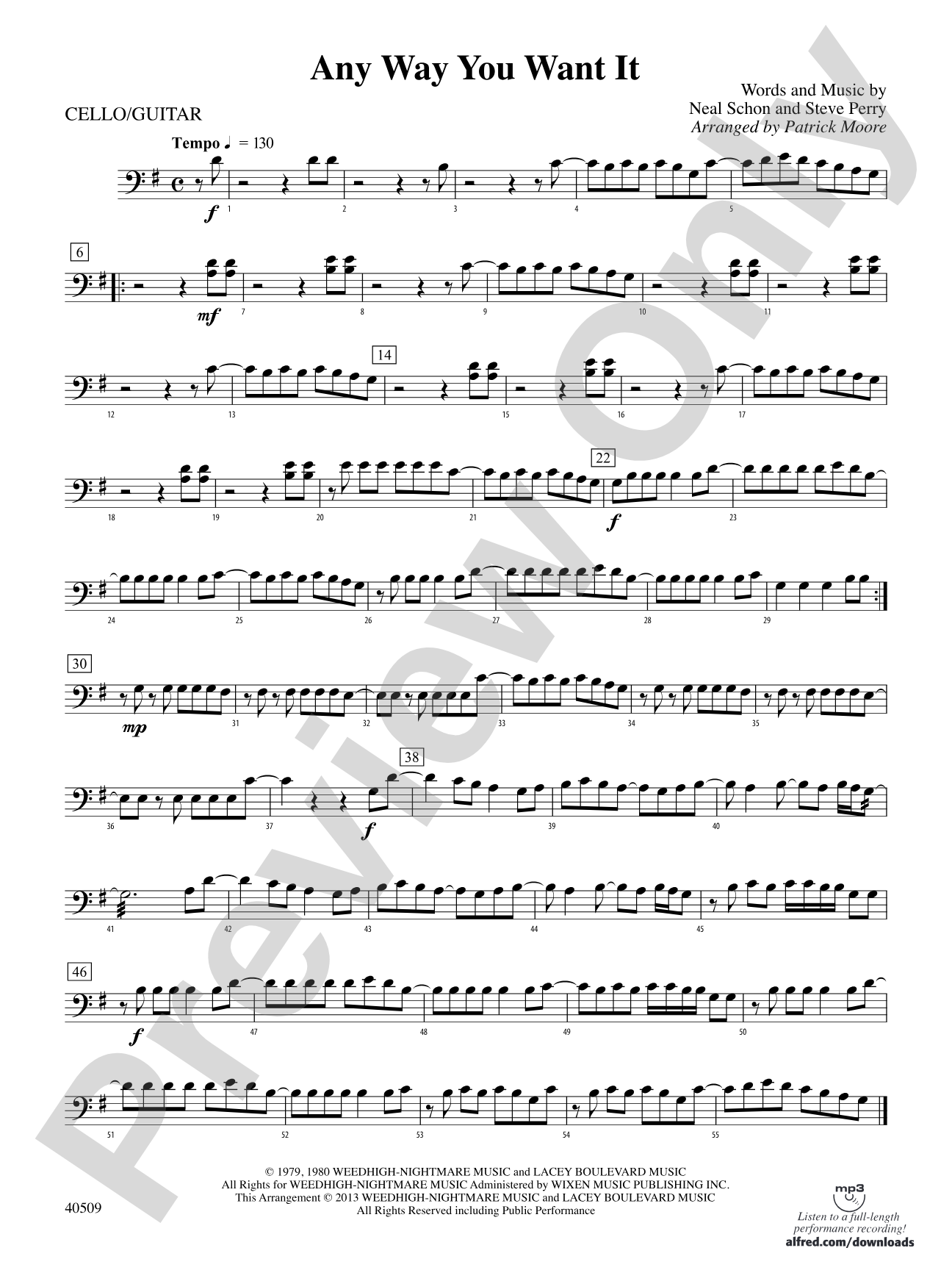 Any Way You Want It: Cello