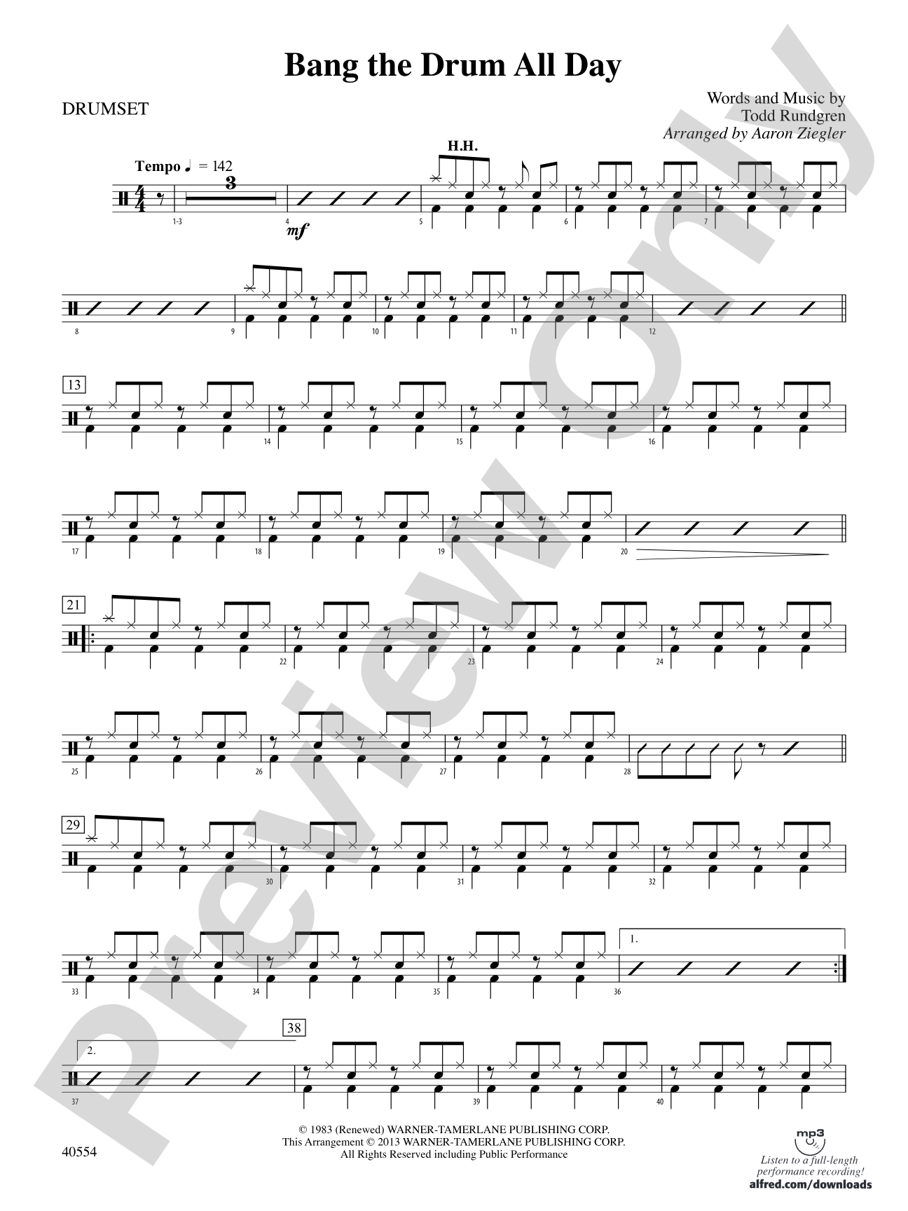 Bang the Drum All Day: Drums