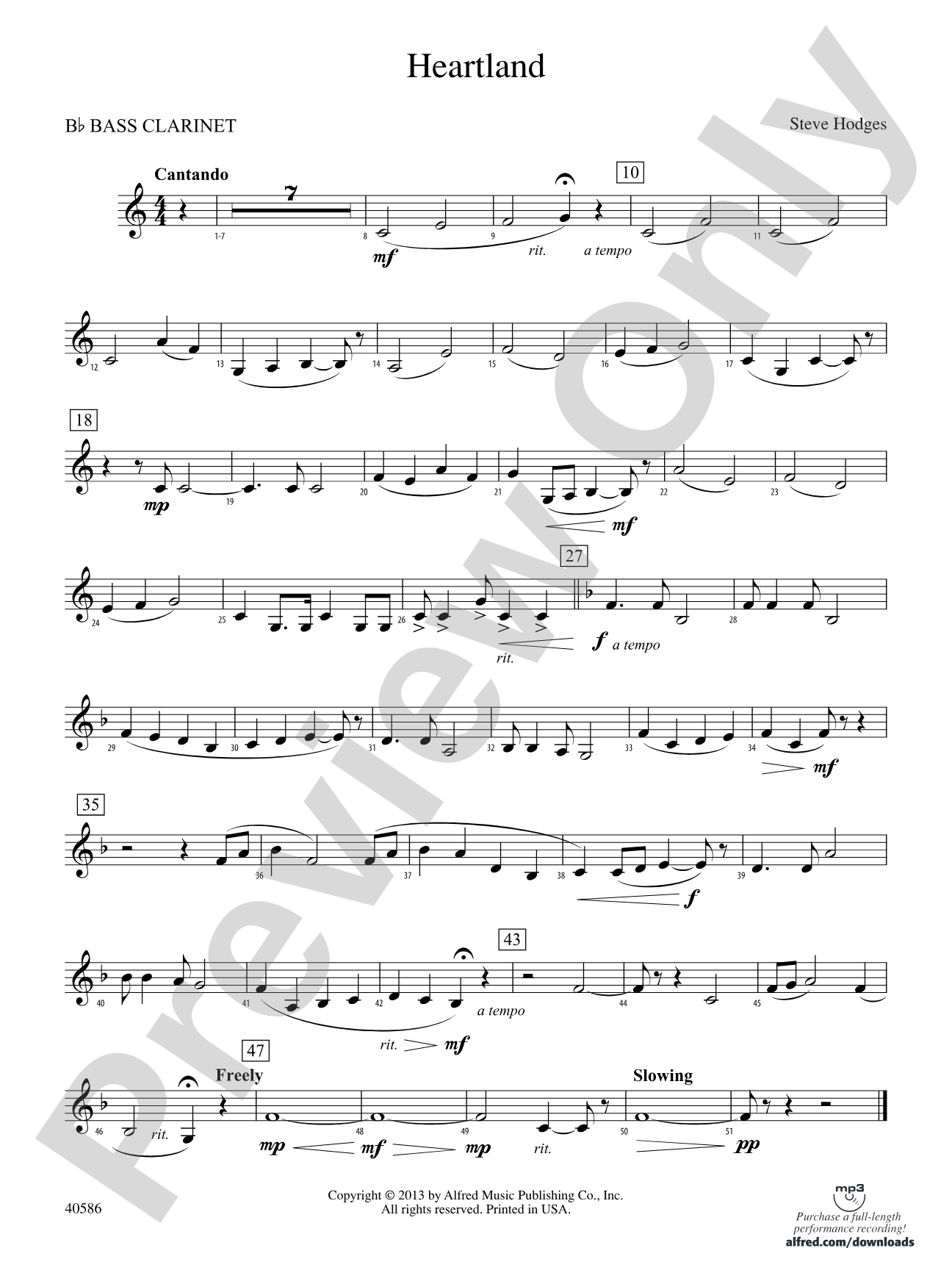Heartland: B-flat Bass Clarinet
