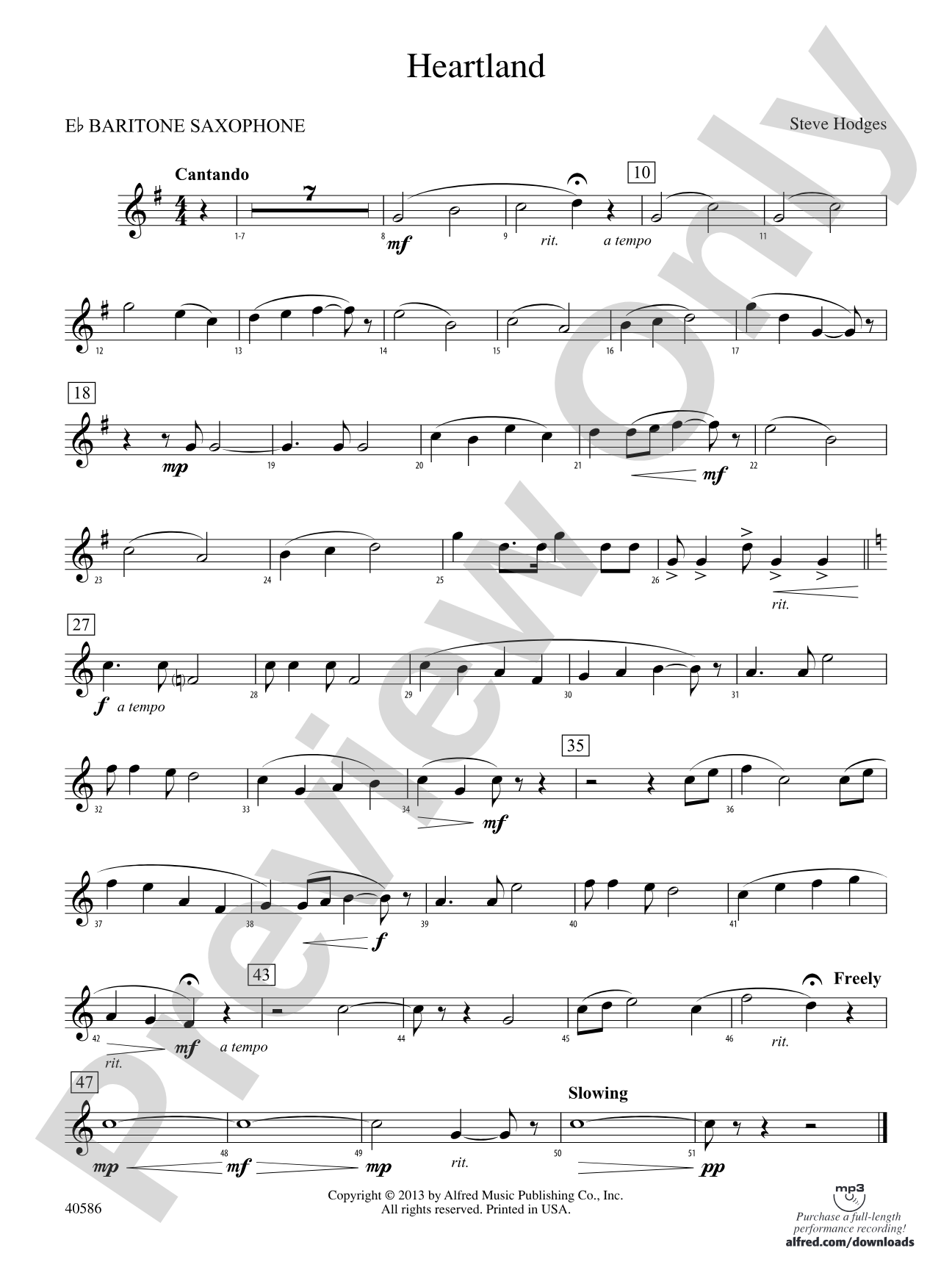Heartland: E-flat Baritone Saxophone