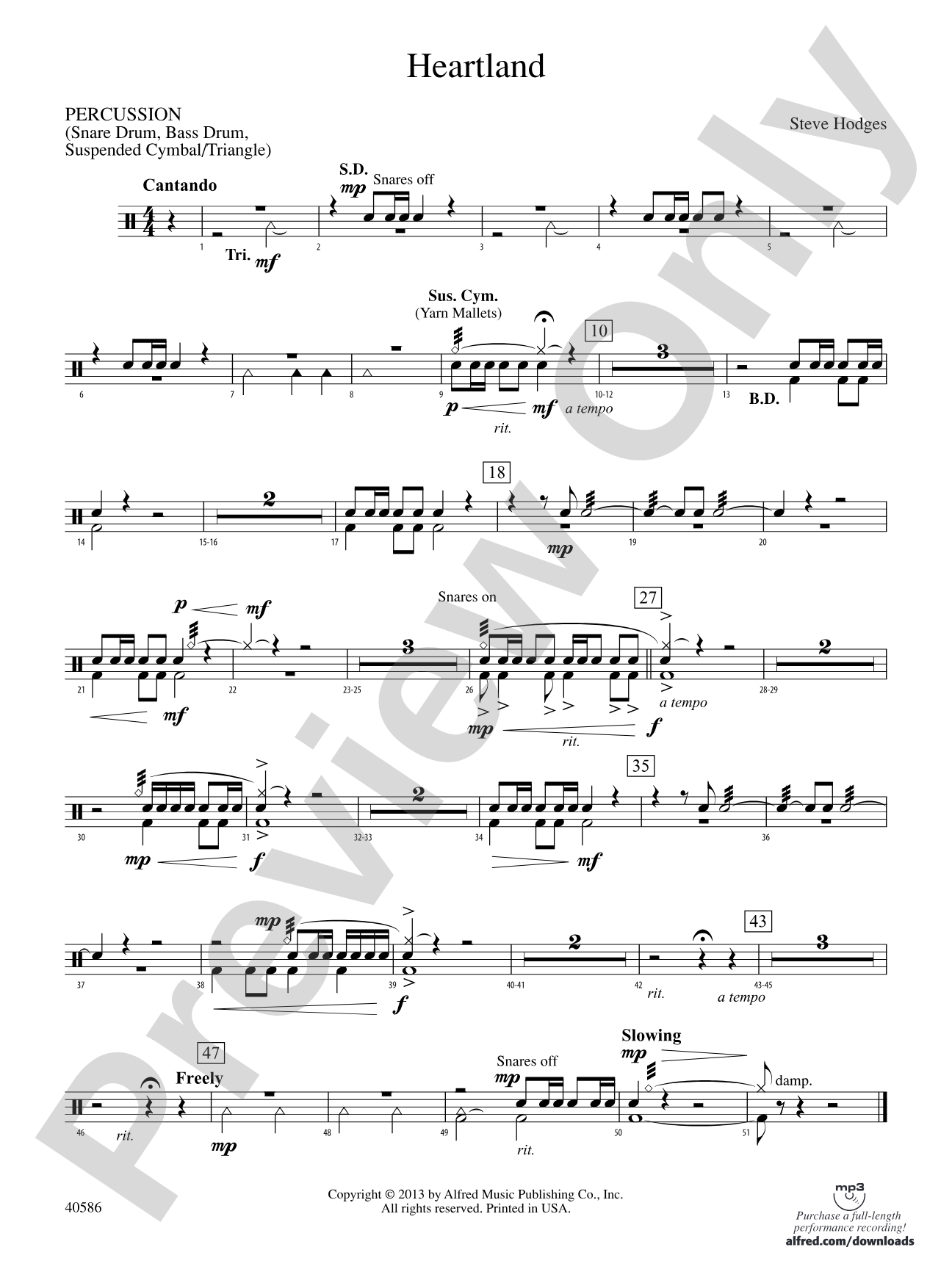 Heartland: 1st Percussion
