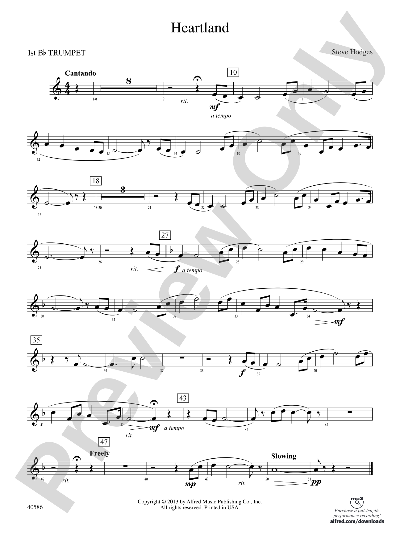Heartland: 1st B-flat Trumpet