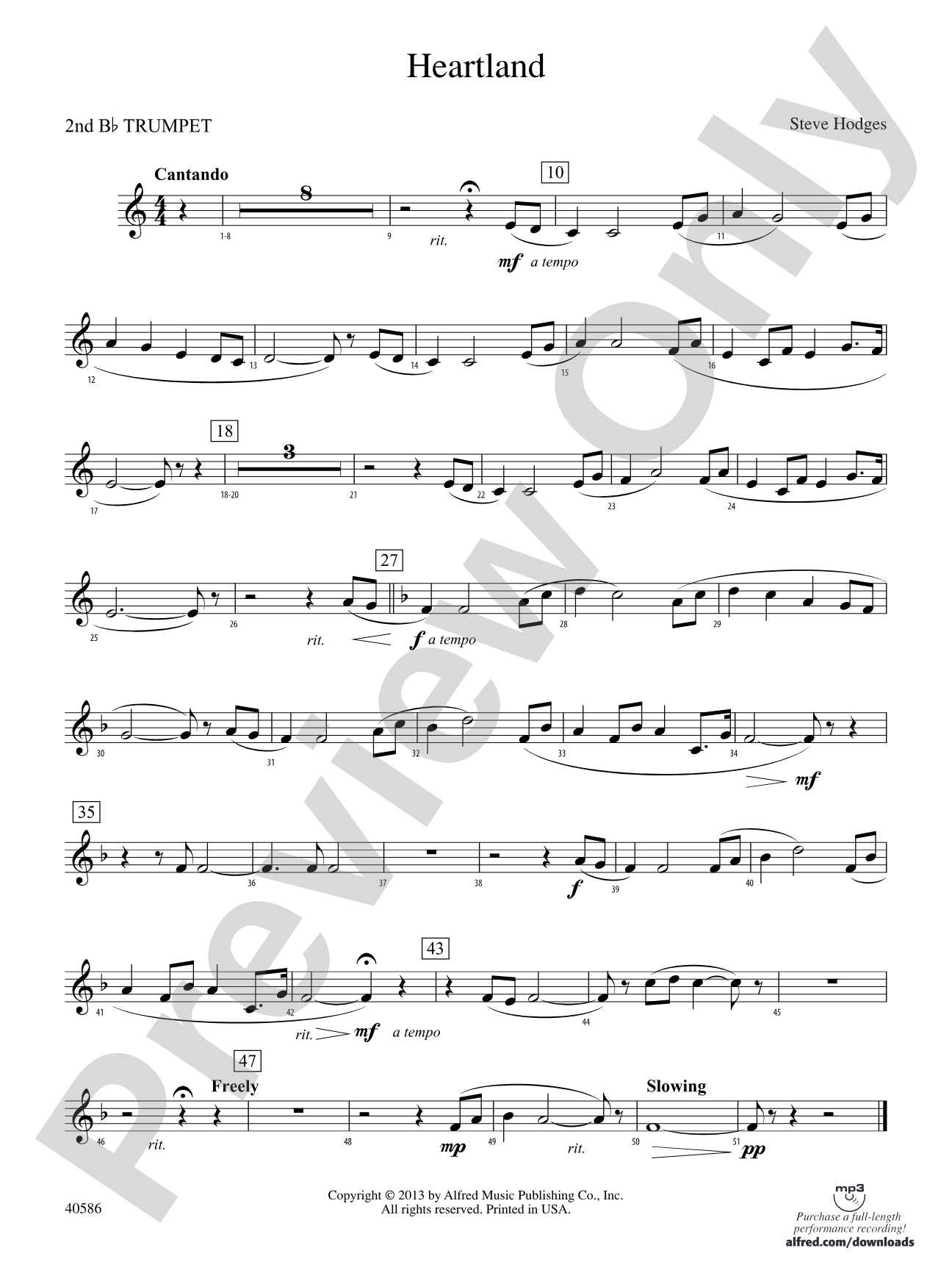 Heartland: 2nd B-flat Trumpet