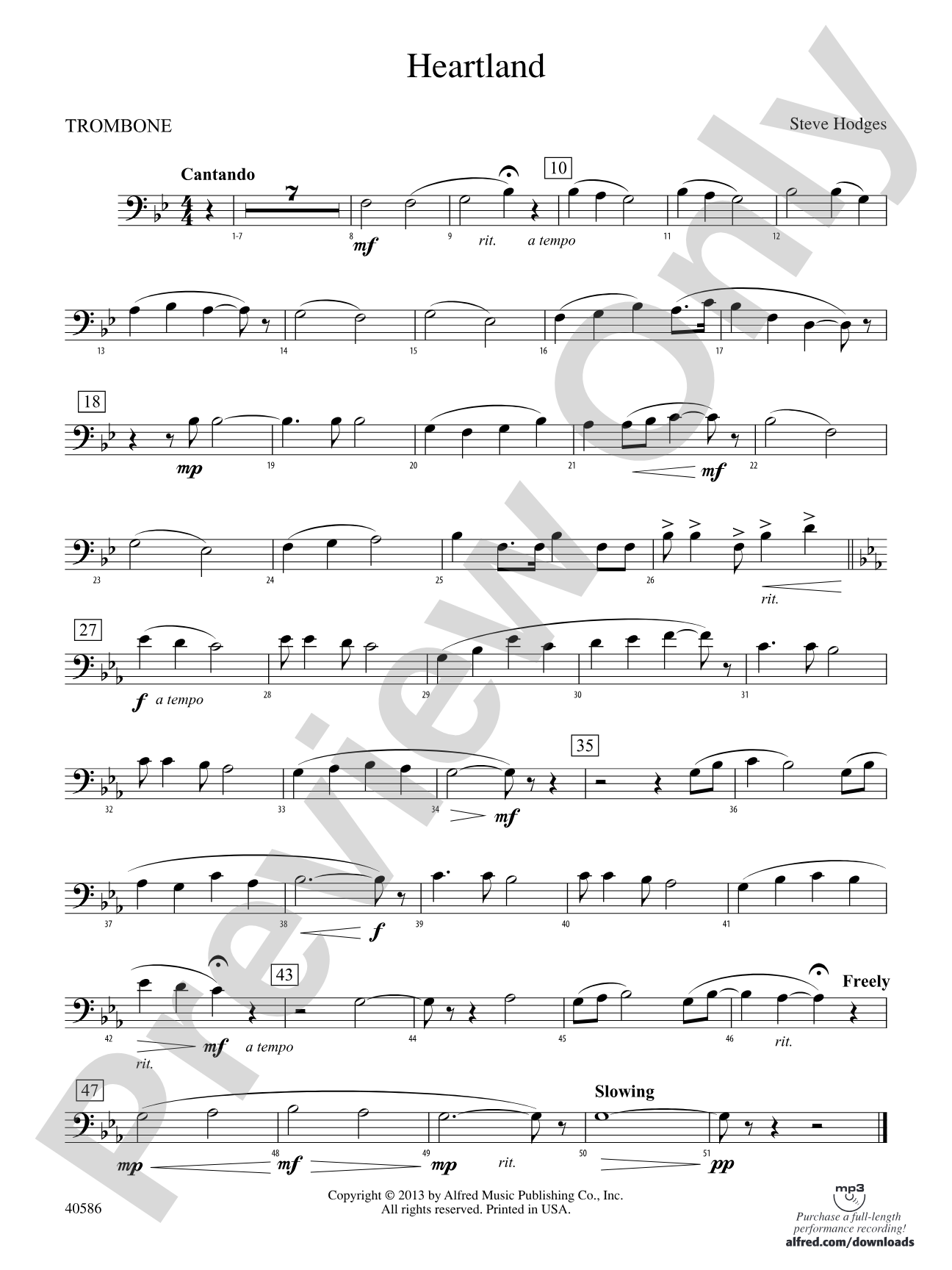 Heartland: 1st Trombone