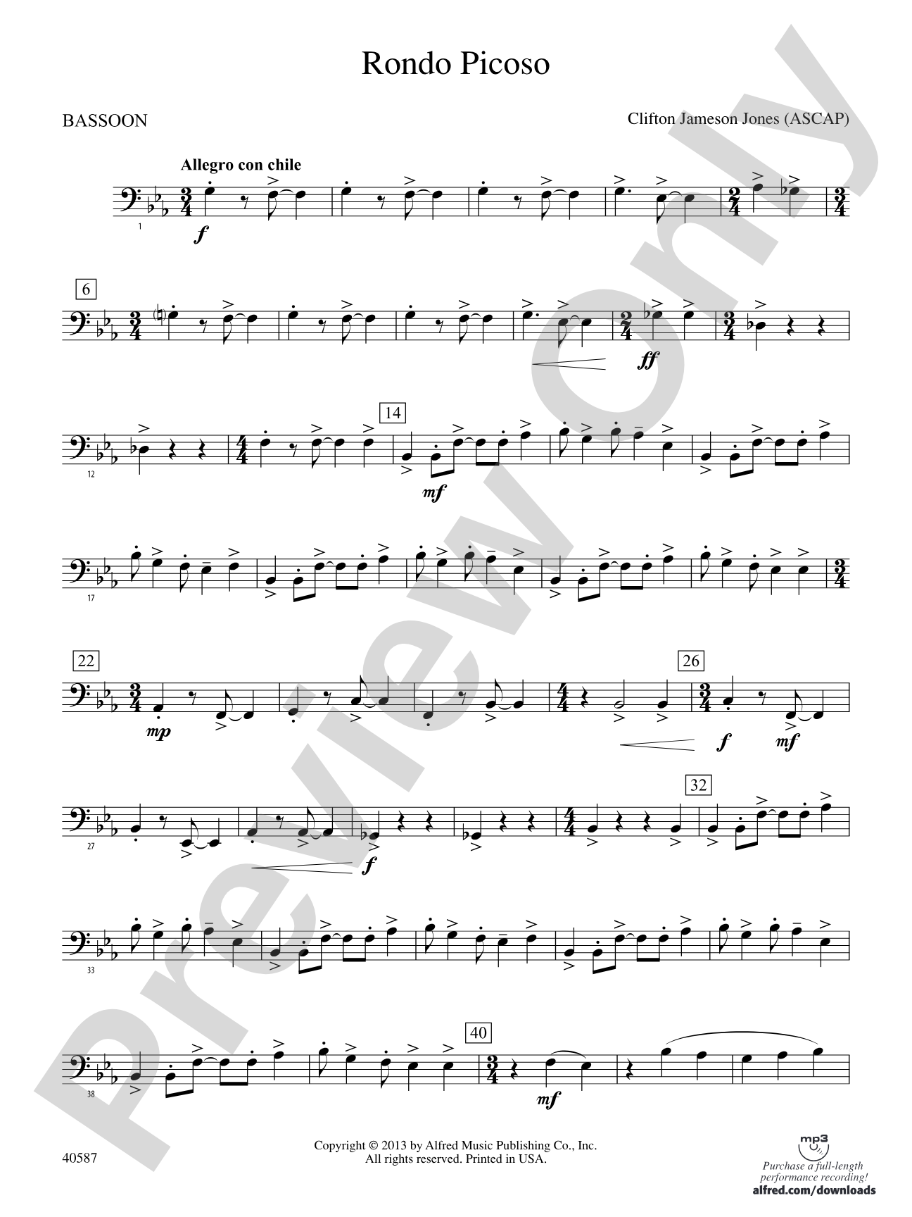 Rondo Picoso: Bassoon