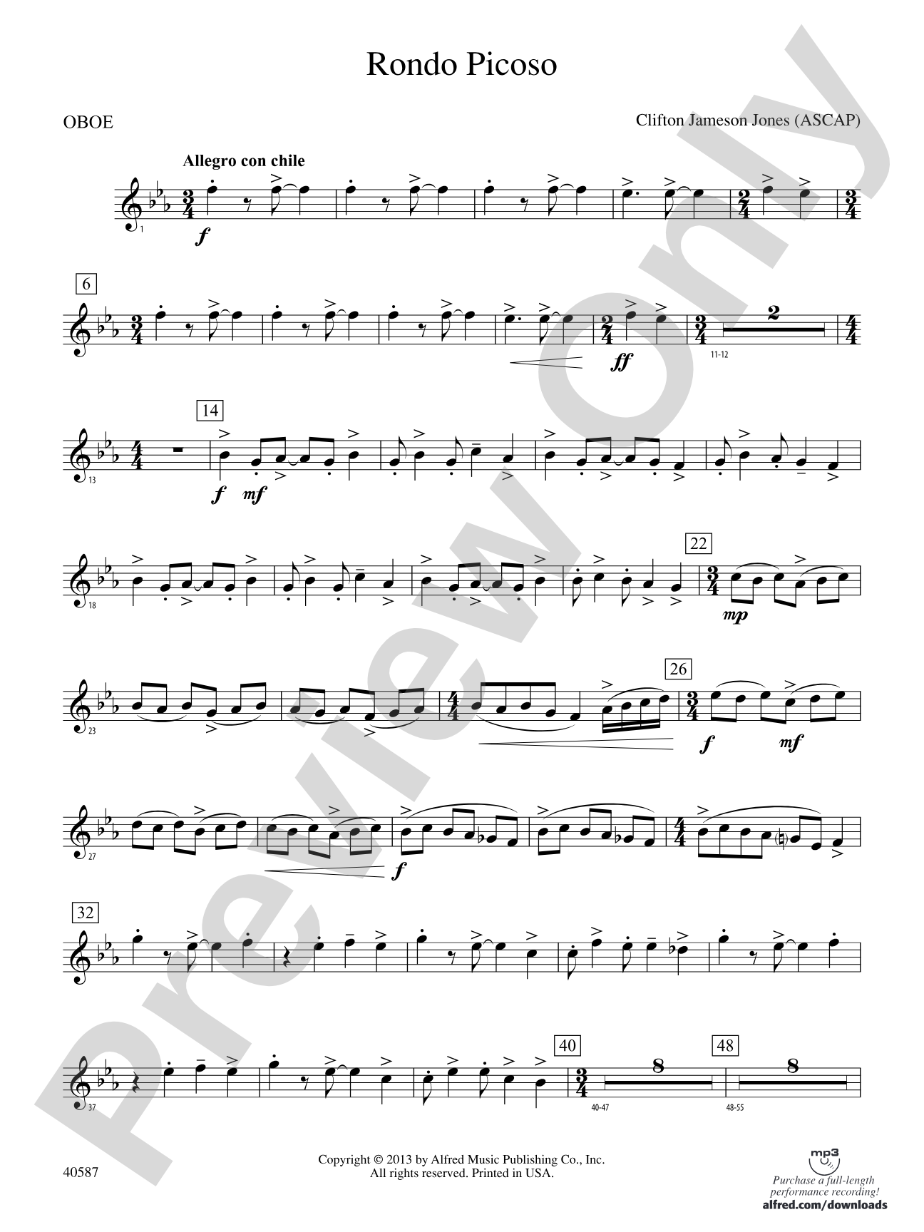 Rondo Picoso: Oboe