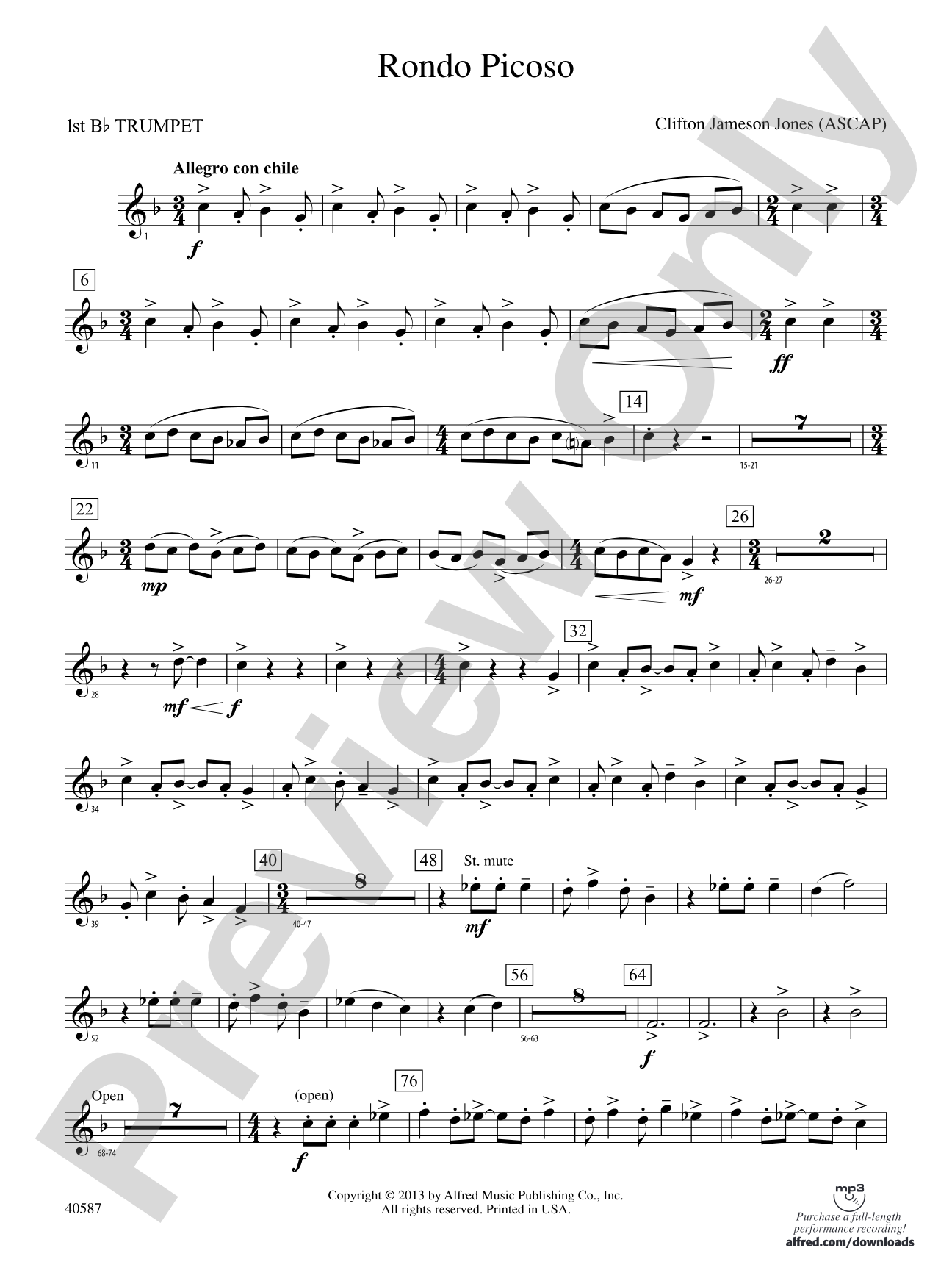 Rondo Picoso: 1st B-flat Trumpet