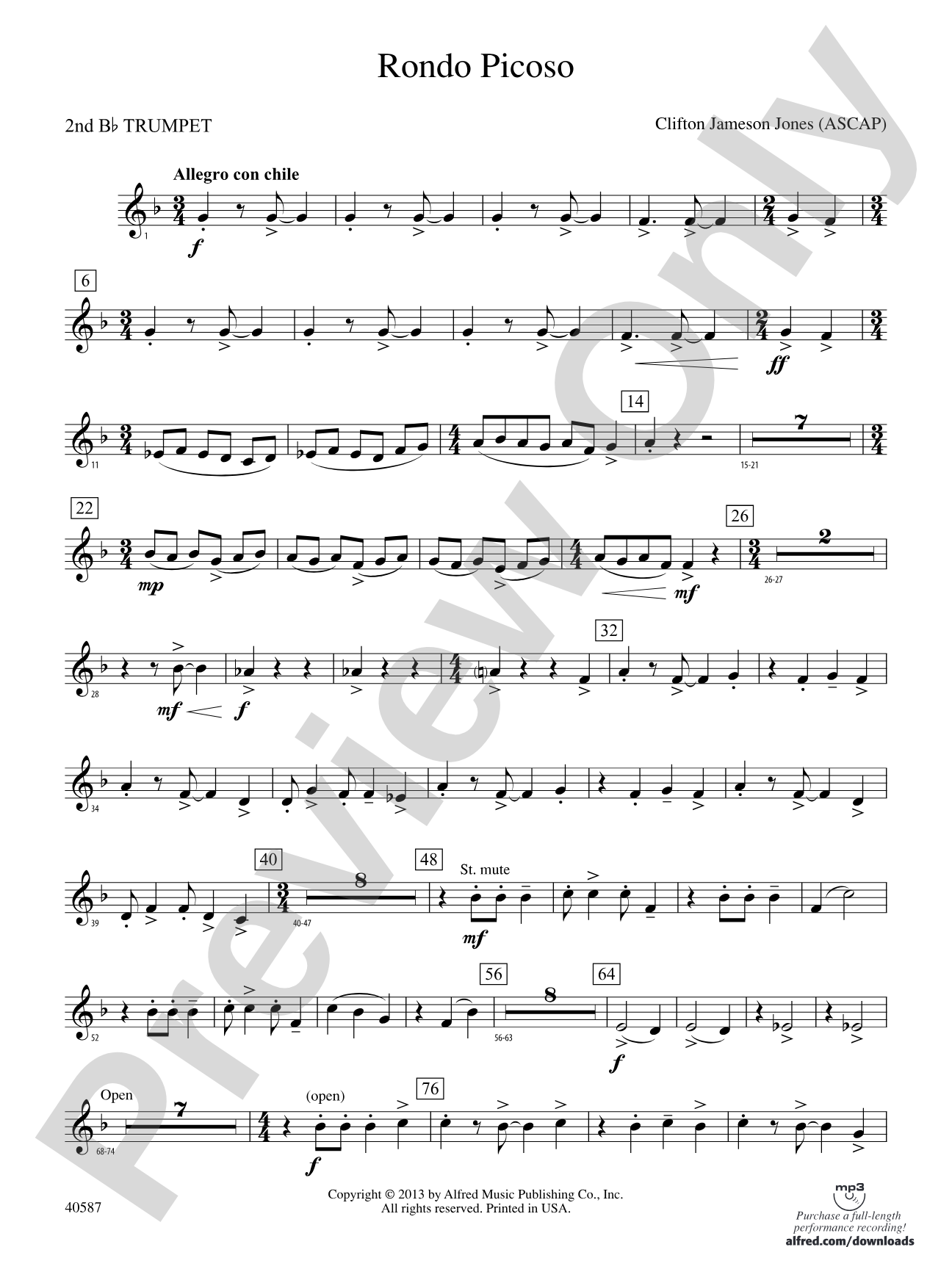 Rondo Picoso: 2nd B-flat Trumpet