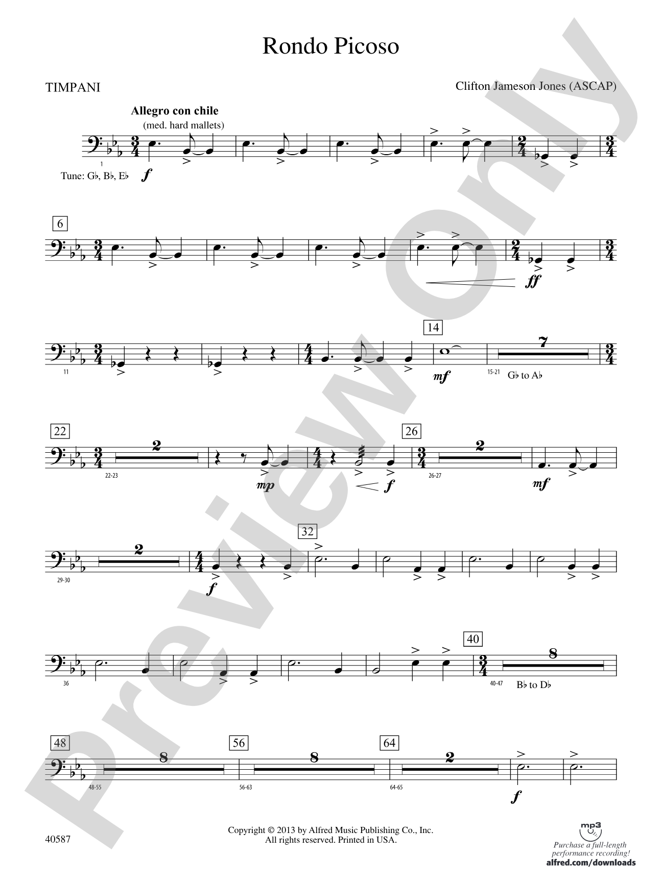 Rondo Picoso: Timpani