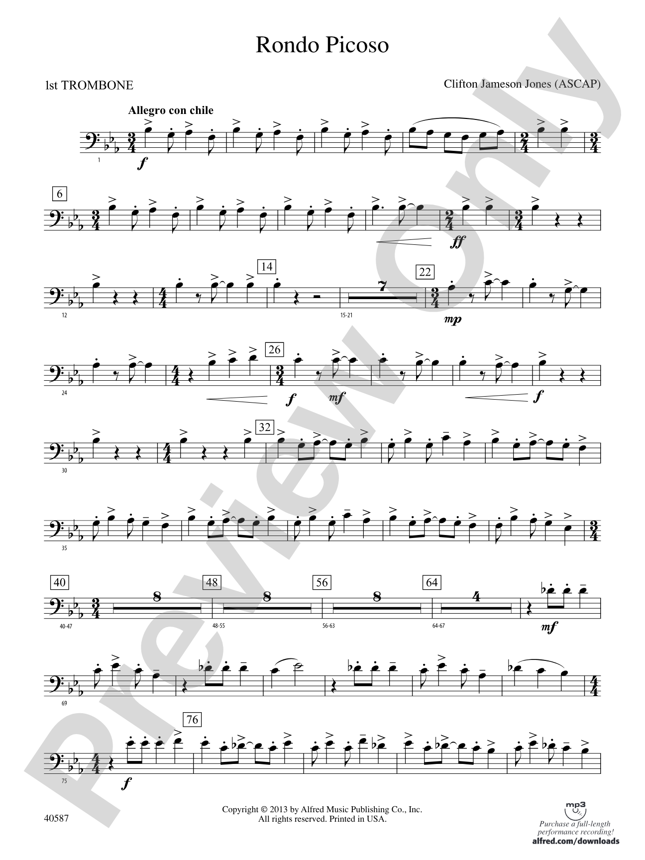 Rondo Picoso: 1st Trombone