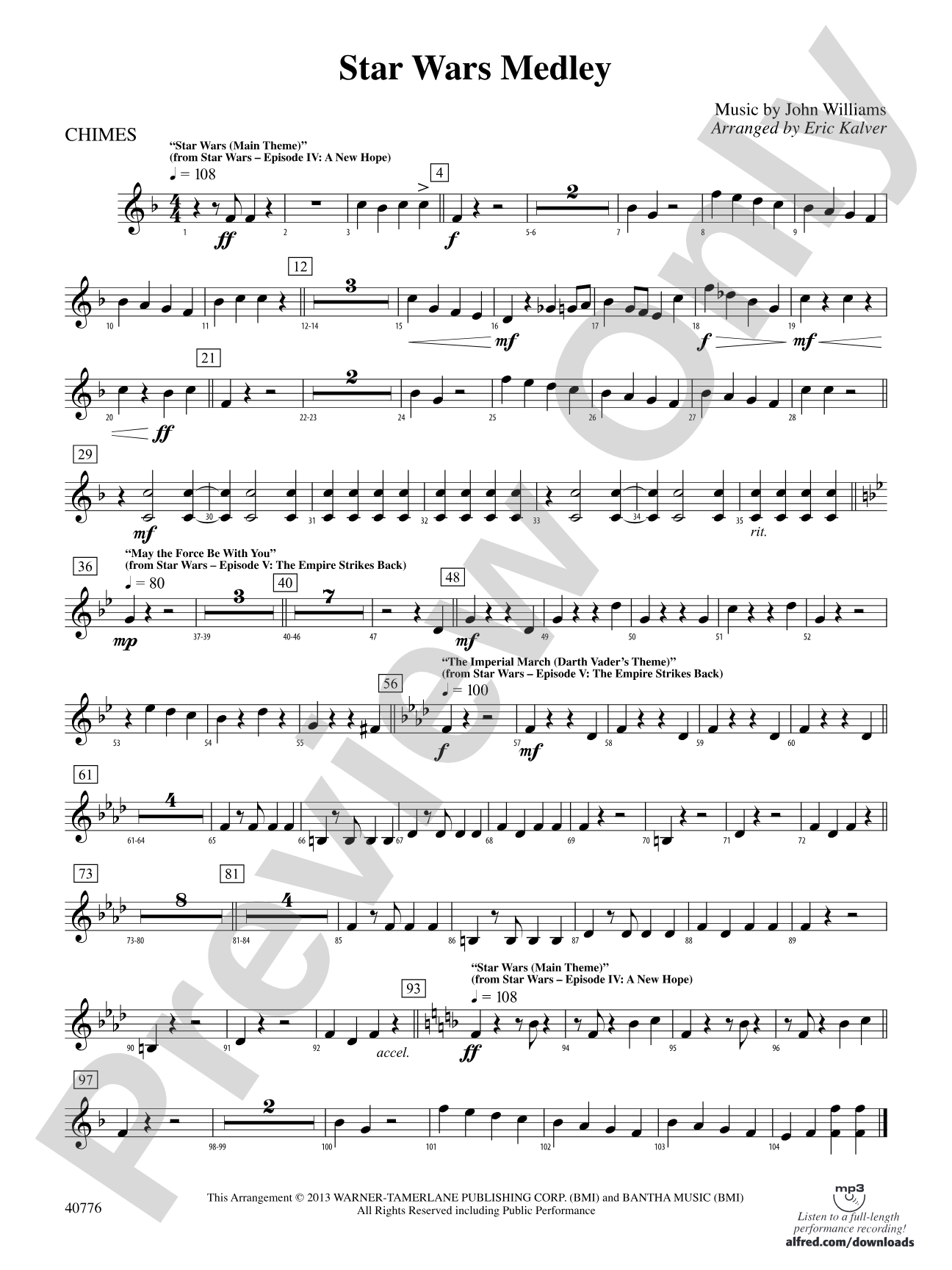 Star Wars Medley: Chimes