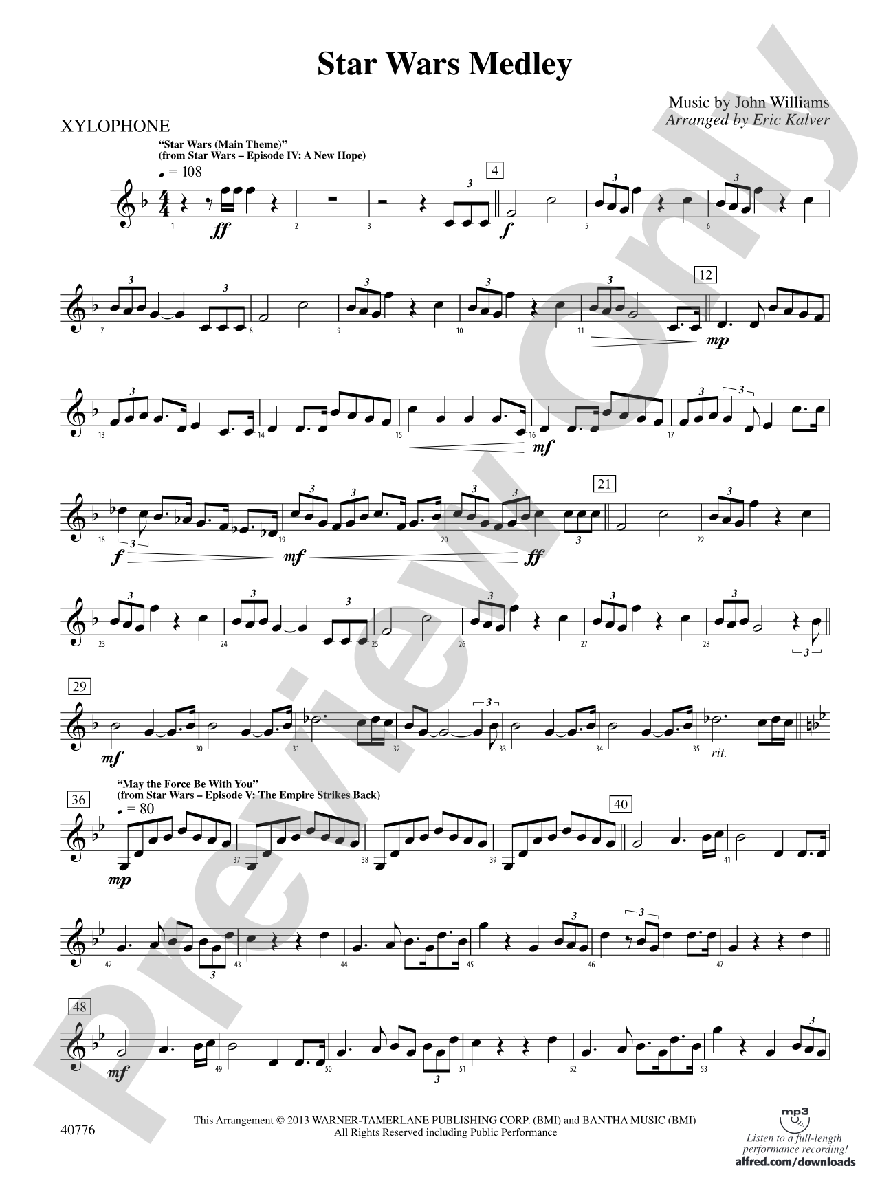 Star Wars Medley: Xylophone