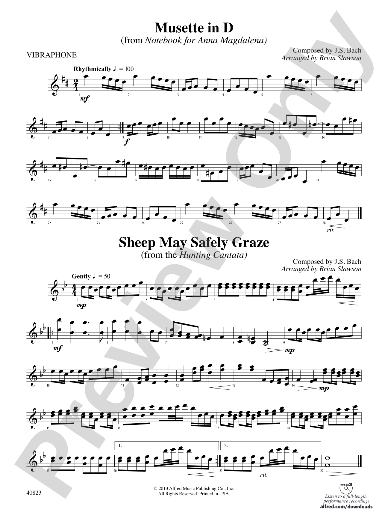 Classic Mallet Trios---Bach: Vibraphone