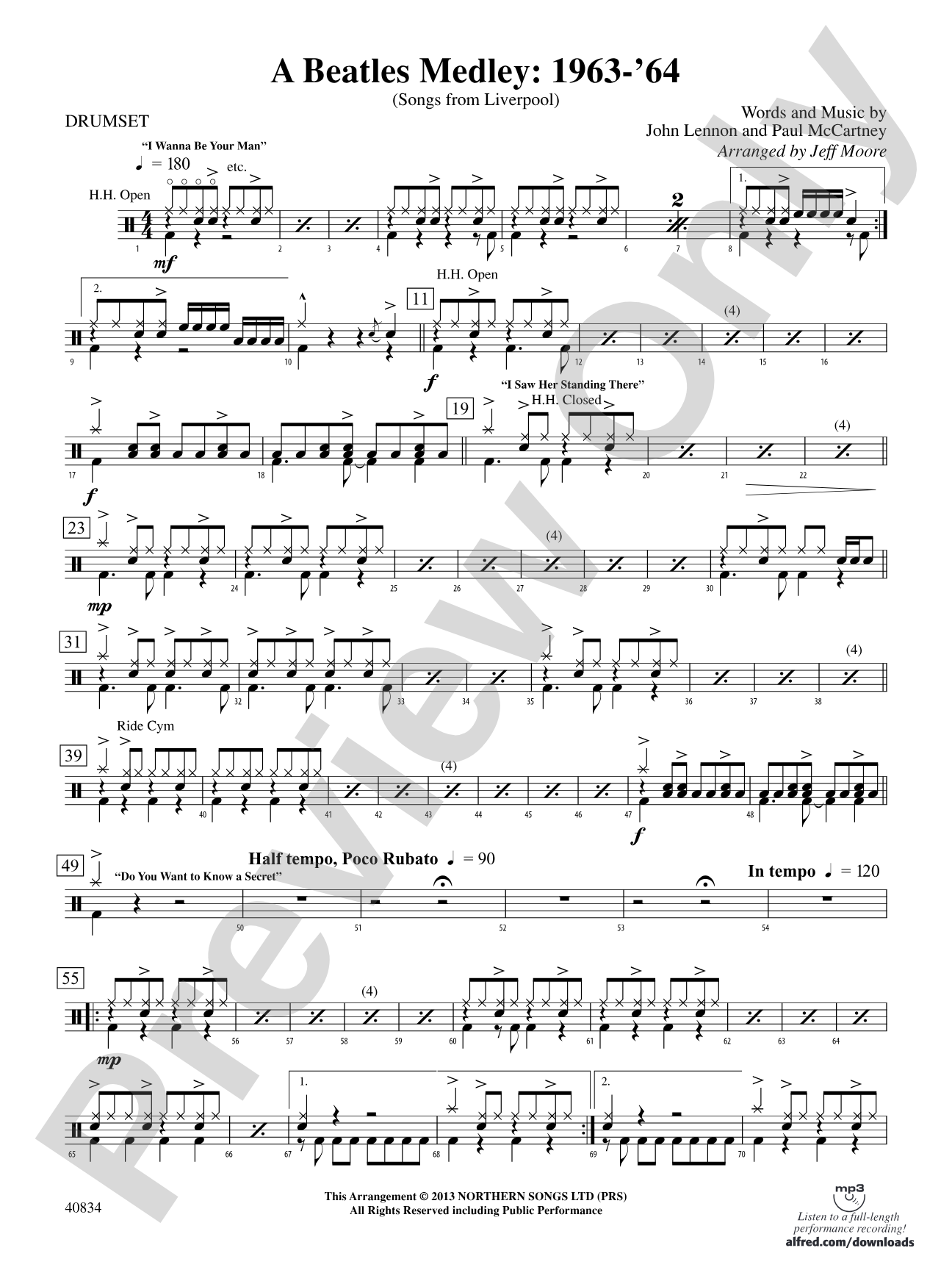 A Beatles Medley: 1963–'64: Drums