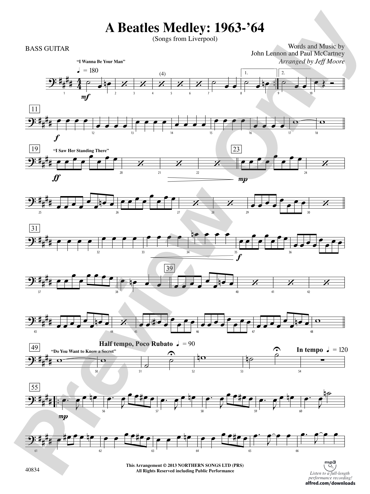 A Beatles Medley: 1963–'64: String Bass