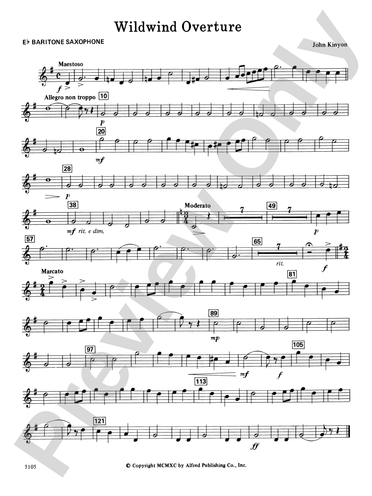 Wildwind Overture: E-flat Baritone Saxophone
